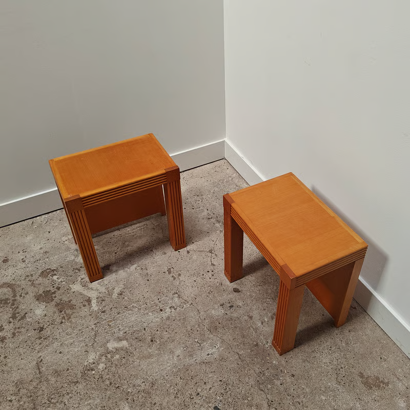 Elm Nightstands from France 1990s 3.png