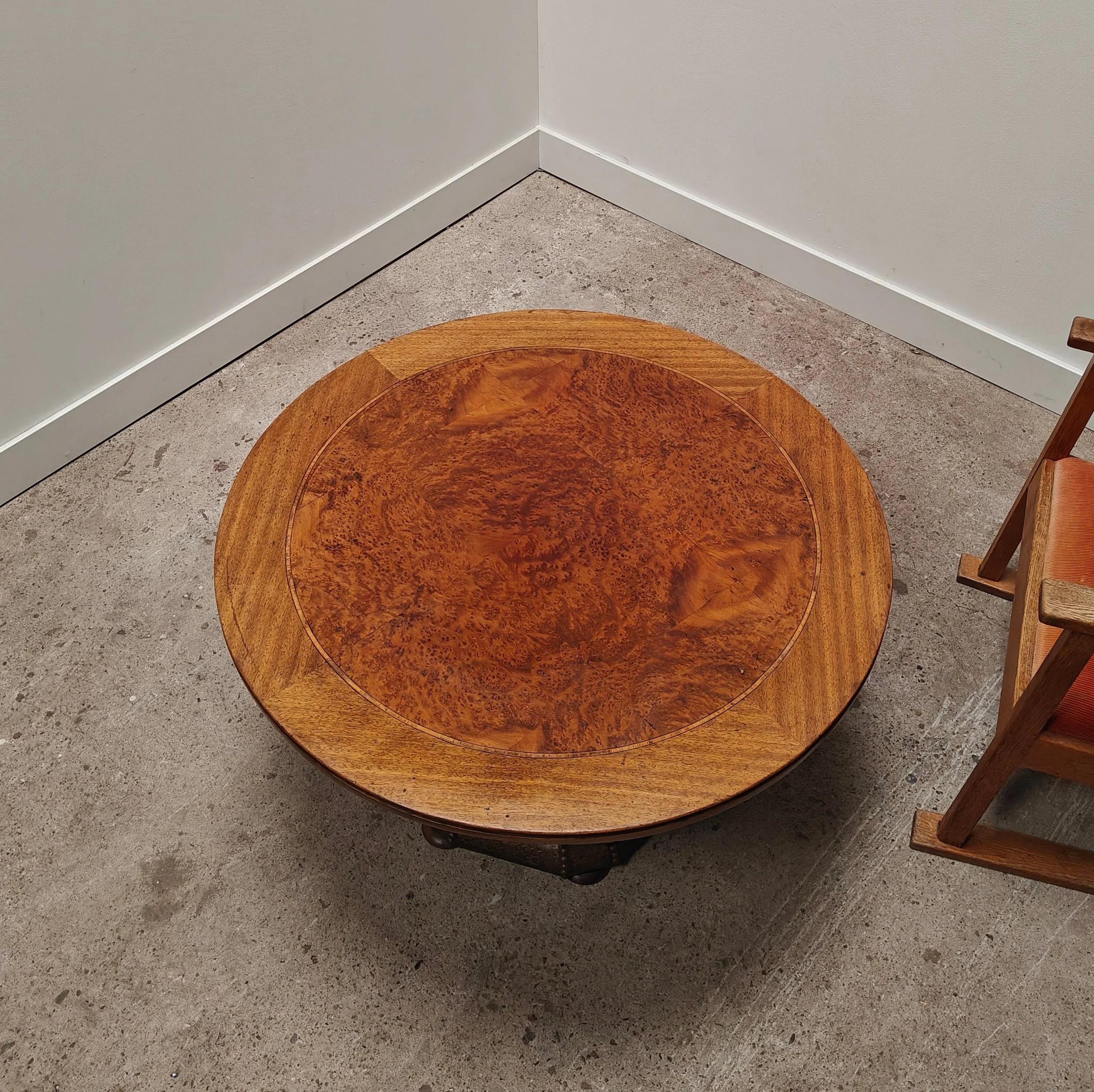 Amsterdamse School side table with hammered copper base 10.jpg