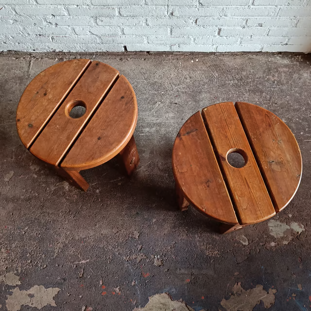 Scandinavian 1970s pine stools, set-2 2.png