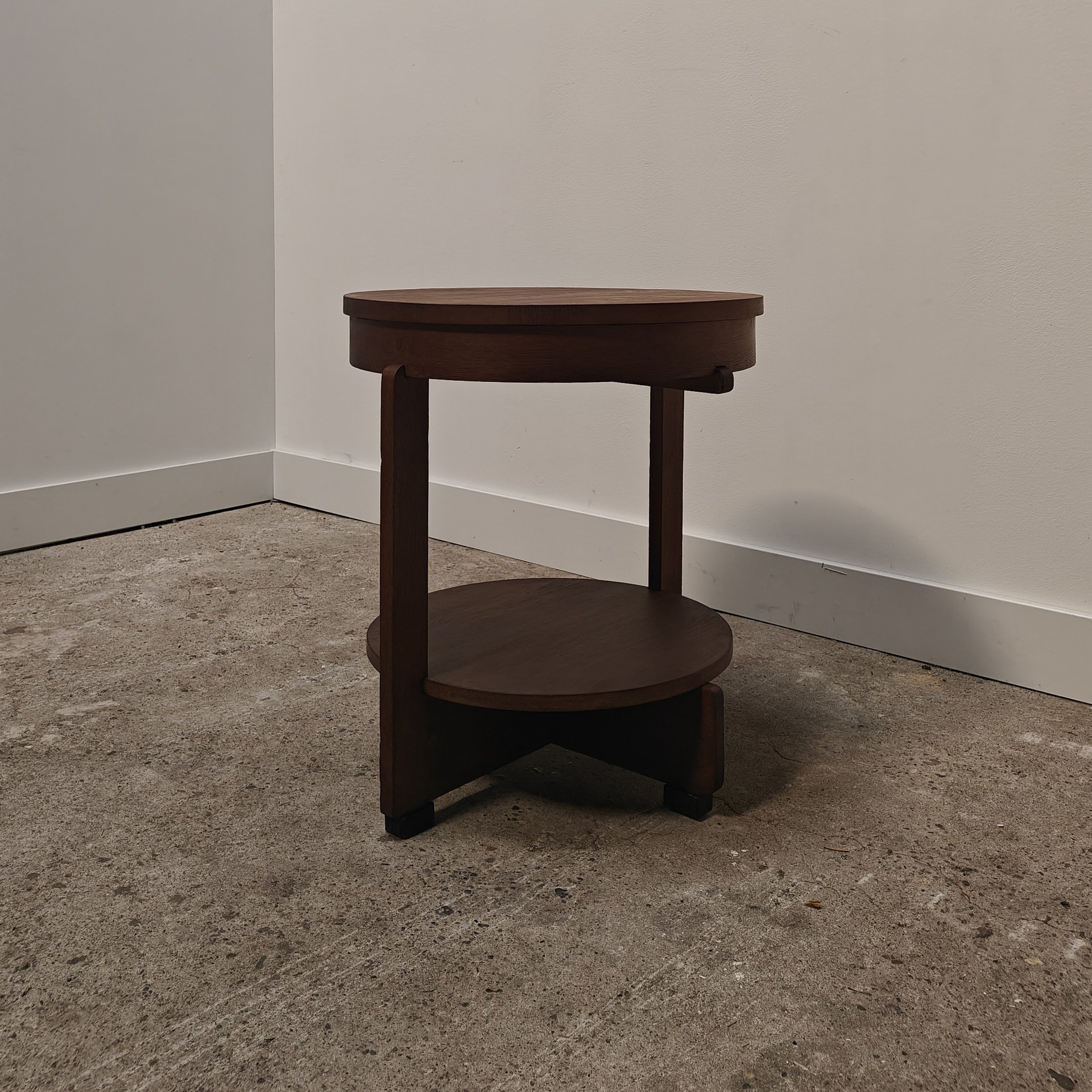 Amsterdam school oak sidetable with semi floating top 5.jpg