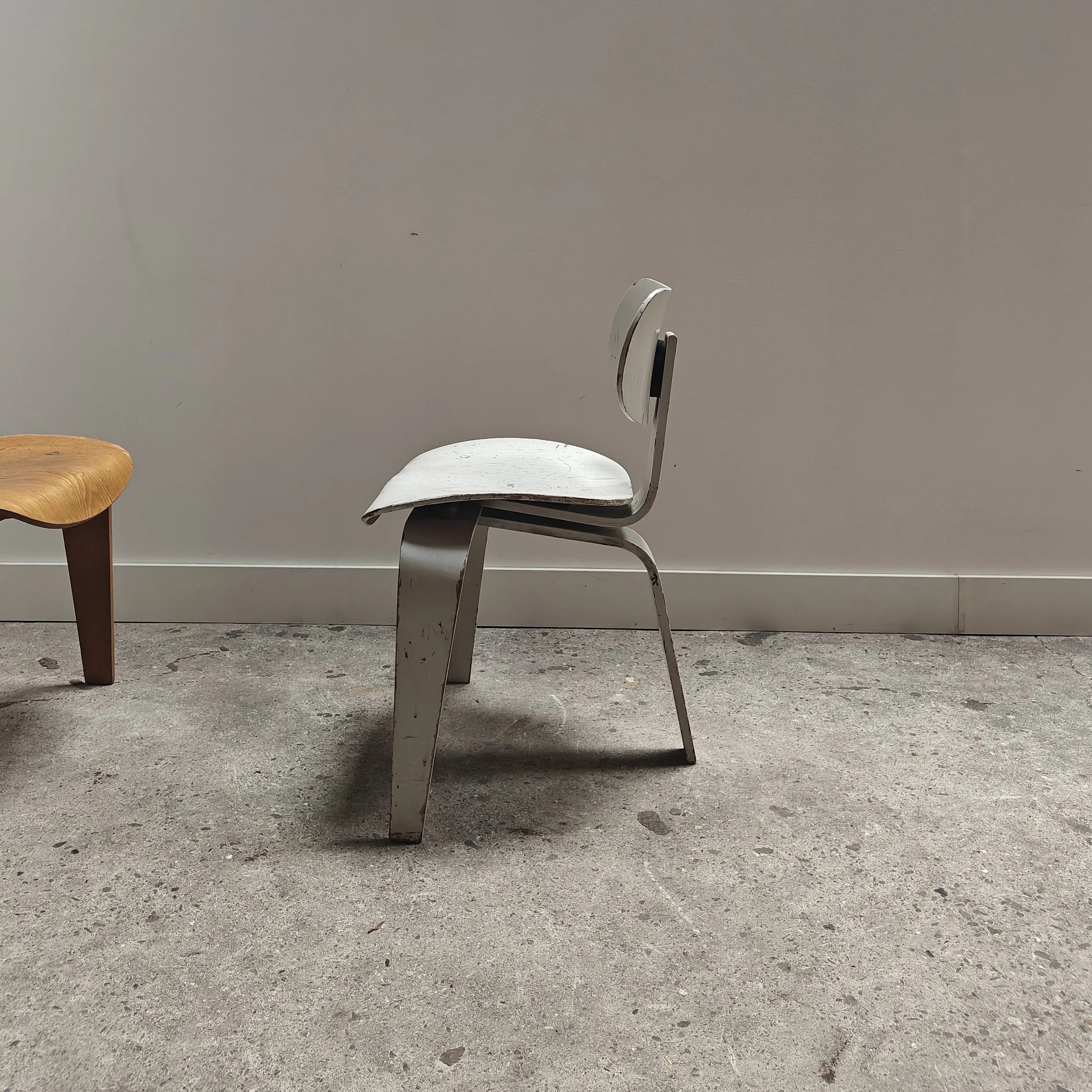 White grey SE42 chair by Egon Eiermann, Wilde und Spieth 1950s