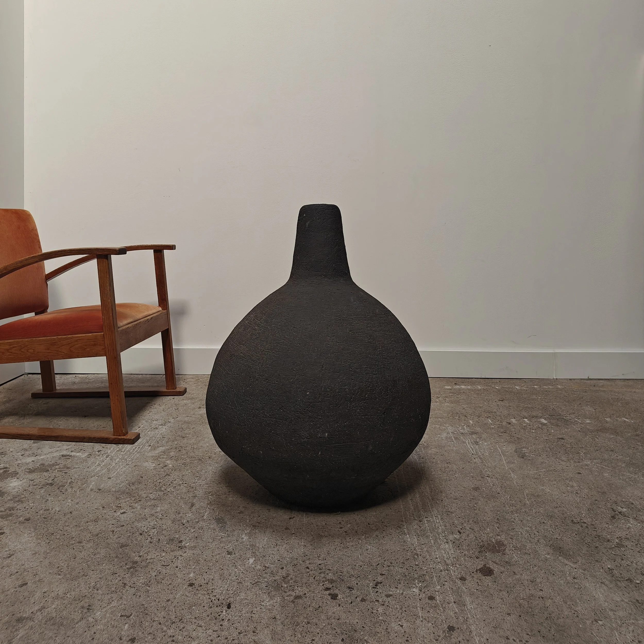 An exceptionally large studio made earthenware vase 2.jpg