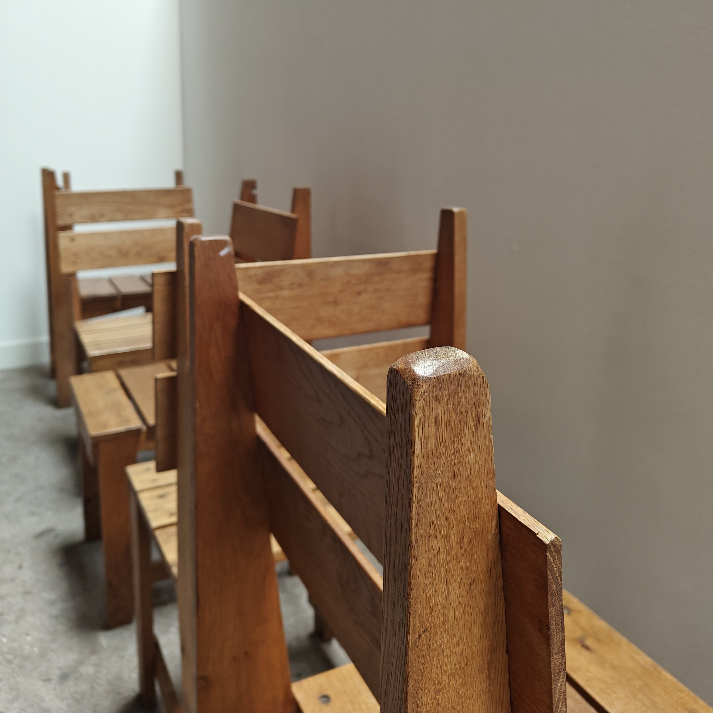 Dutch carpenter made oak dining chairs from the 1960's 11.jpg