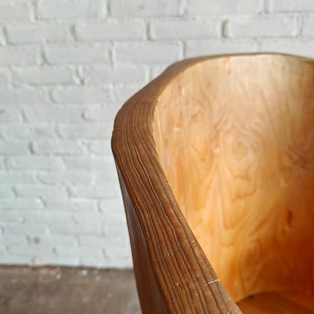 Large old tree trunk chair natural with knots 4.png