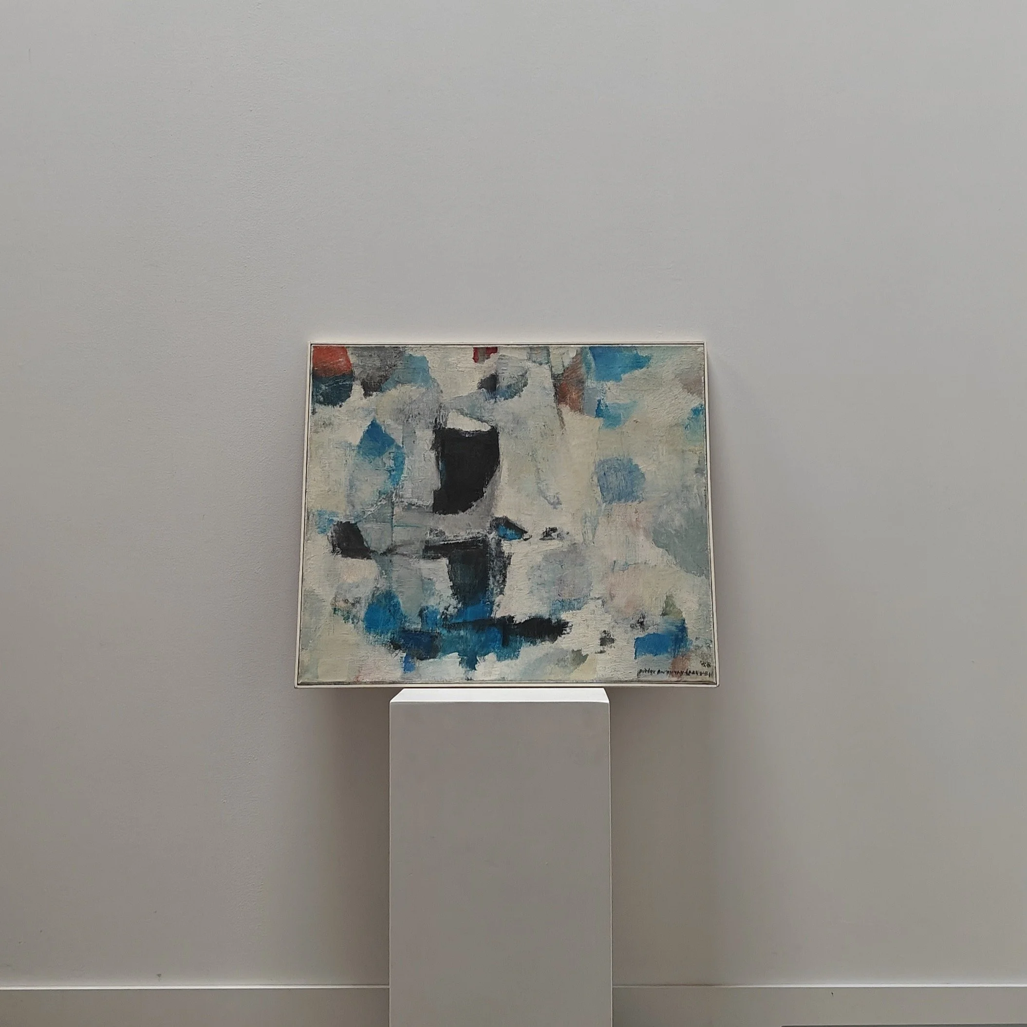Abstract painting signed Pieter Anton van Leeuwen 1958 1.jpg