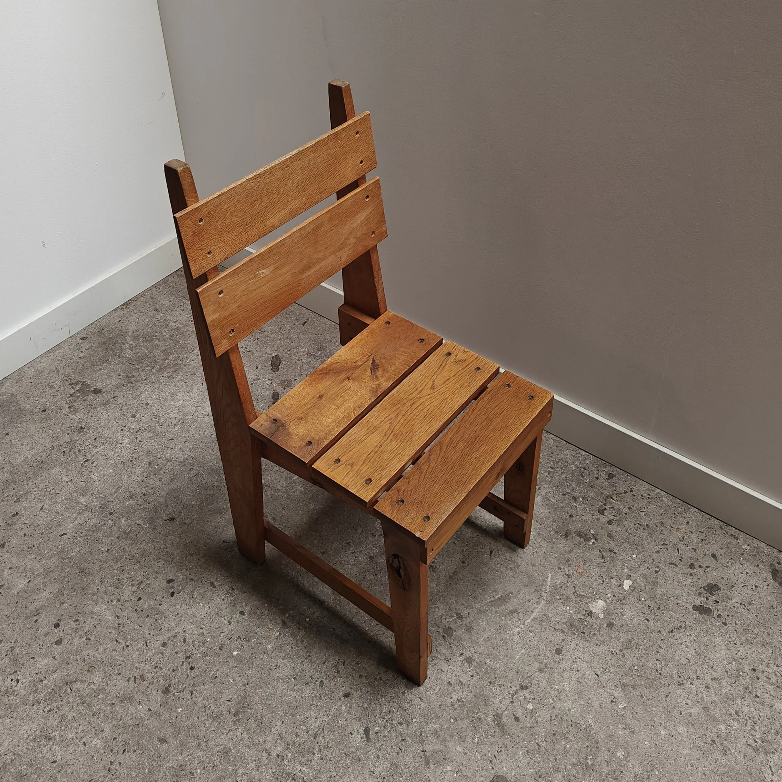 Dutch carpenter made oak dining chairs from the 1960's 3.jpg