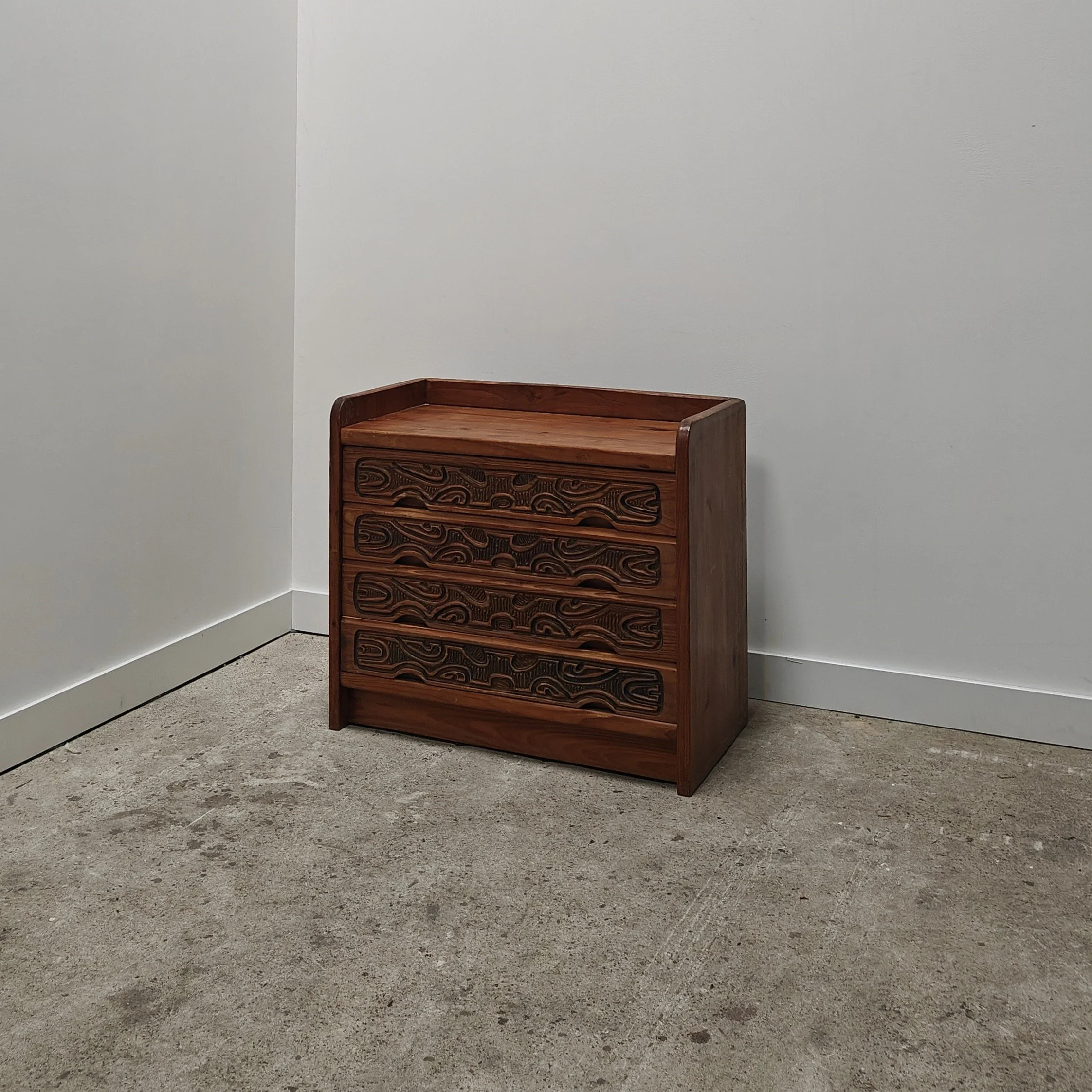 Pine decorated chest of drawers 1970s 1.jpg