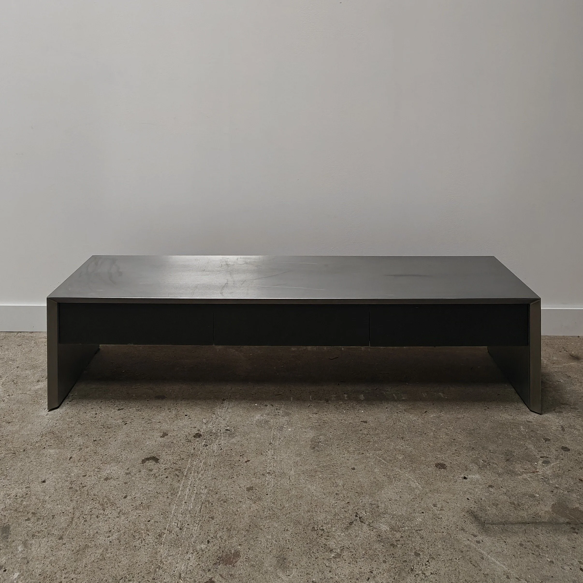 1990s+stainless+steel+design+console+with+black+drawers+3.webp