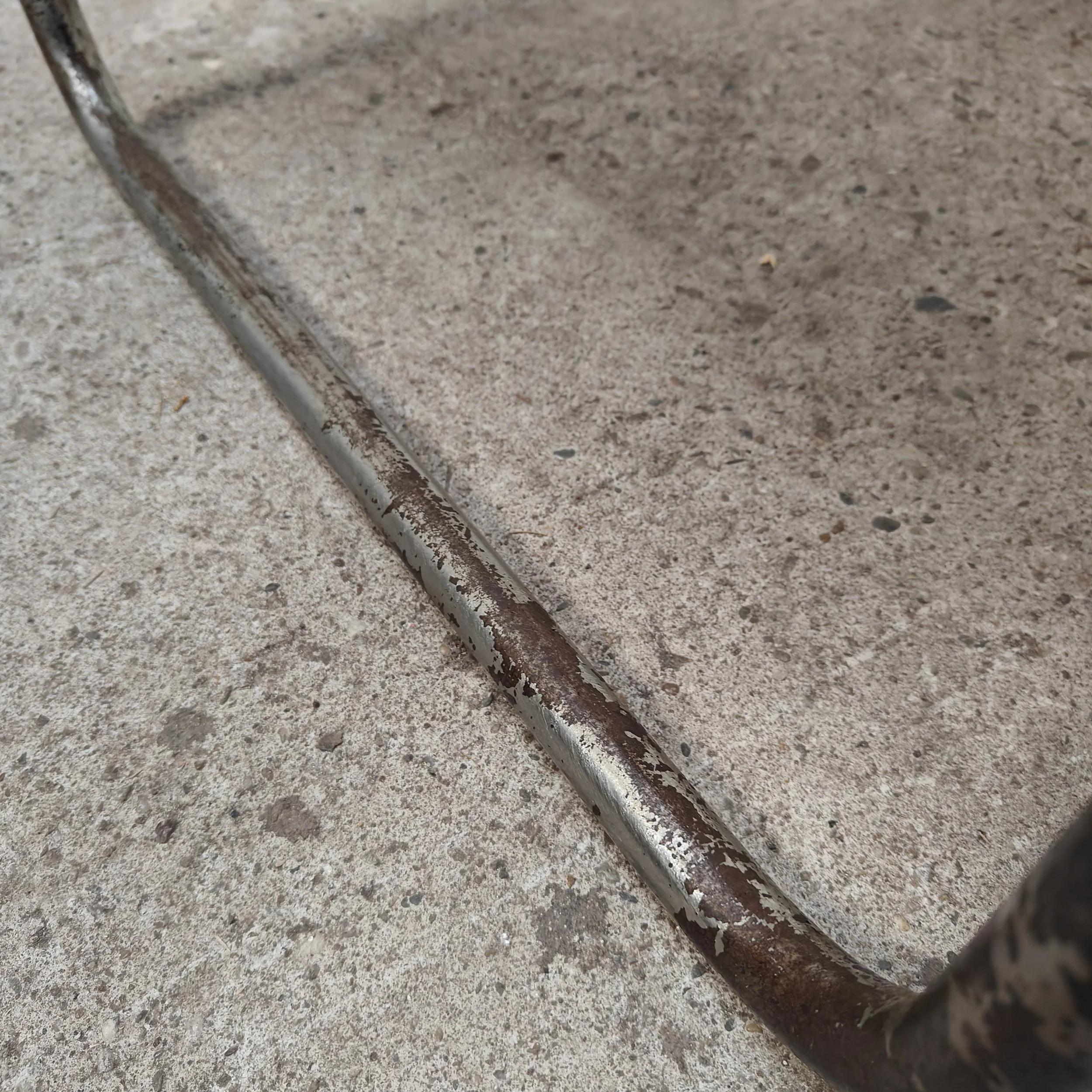 Tubular Bauhaus stool with iron yarn seat 7.jpg