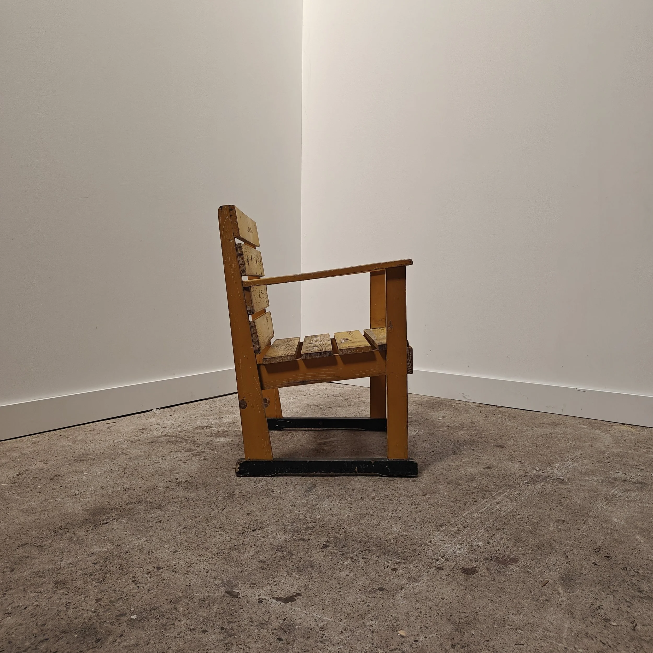 Haagse school armchair in original yellow 1.jpg
