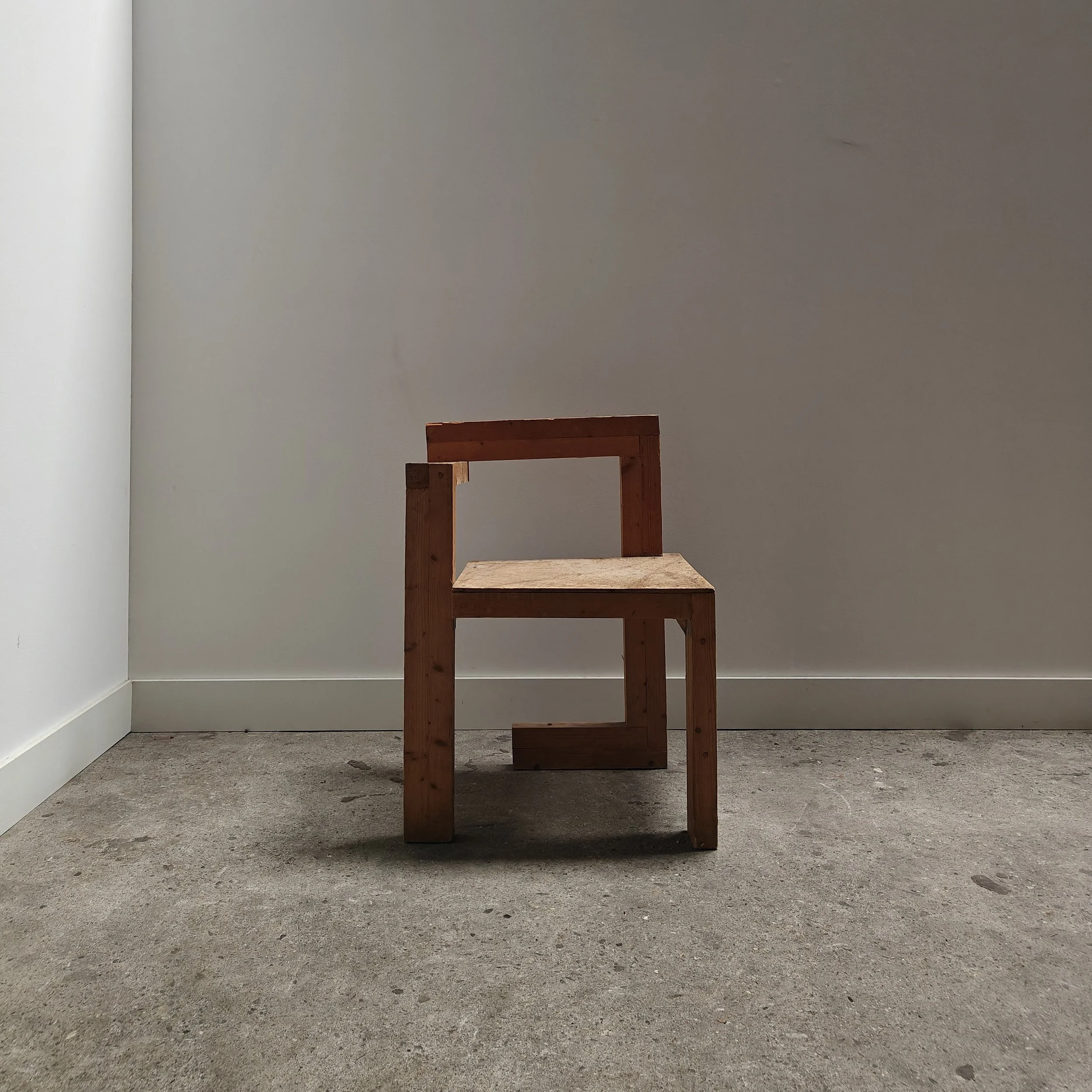 Scrap Wood Silhouette of the Rietveld Steltman model