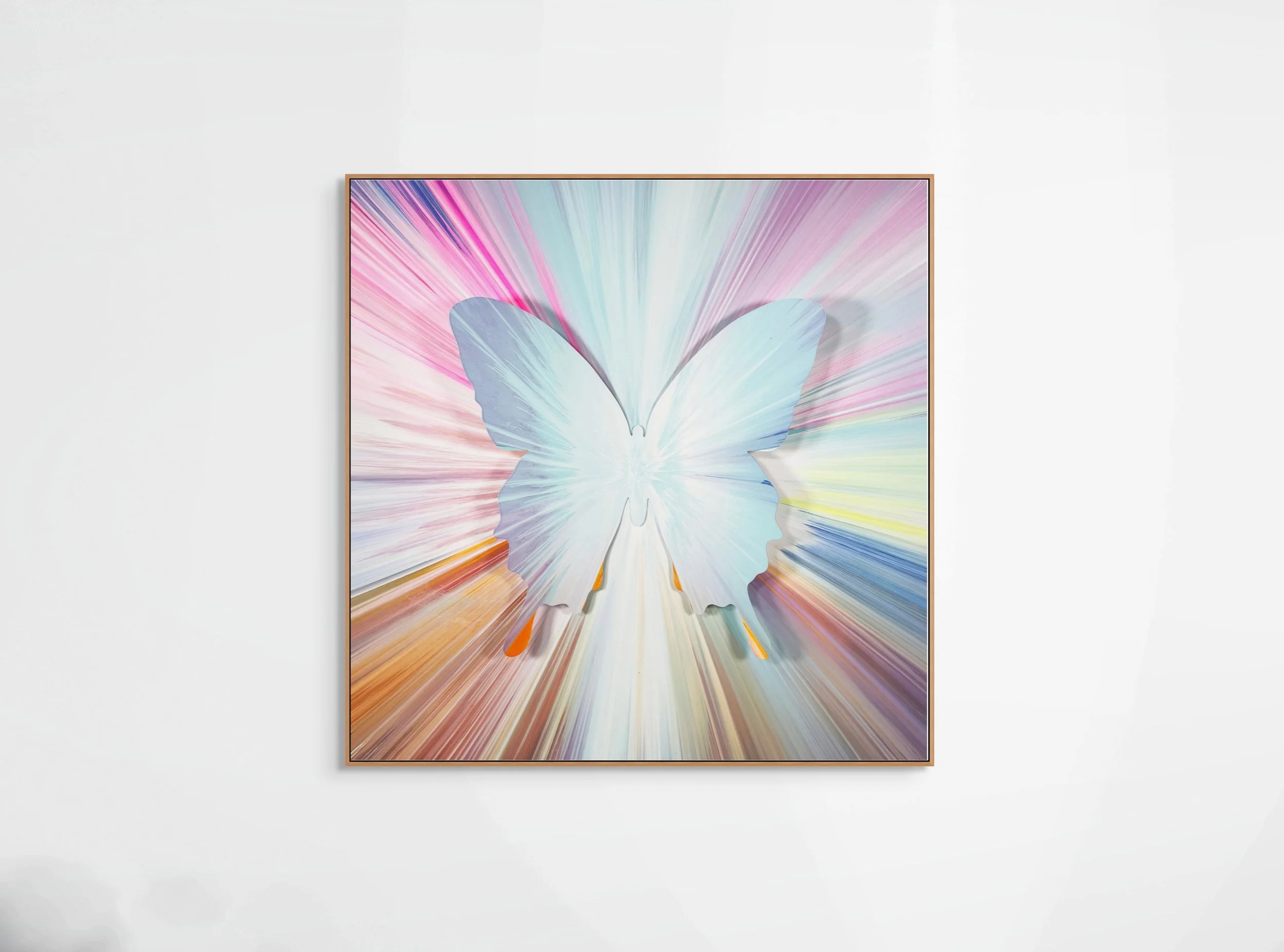 Fine art photograph of a spin painting with 3D butterflies by PunkMeTender
