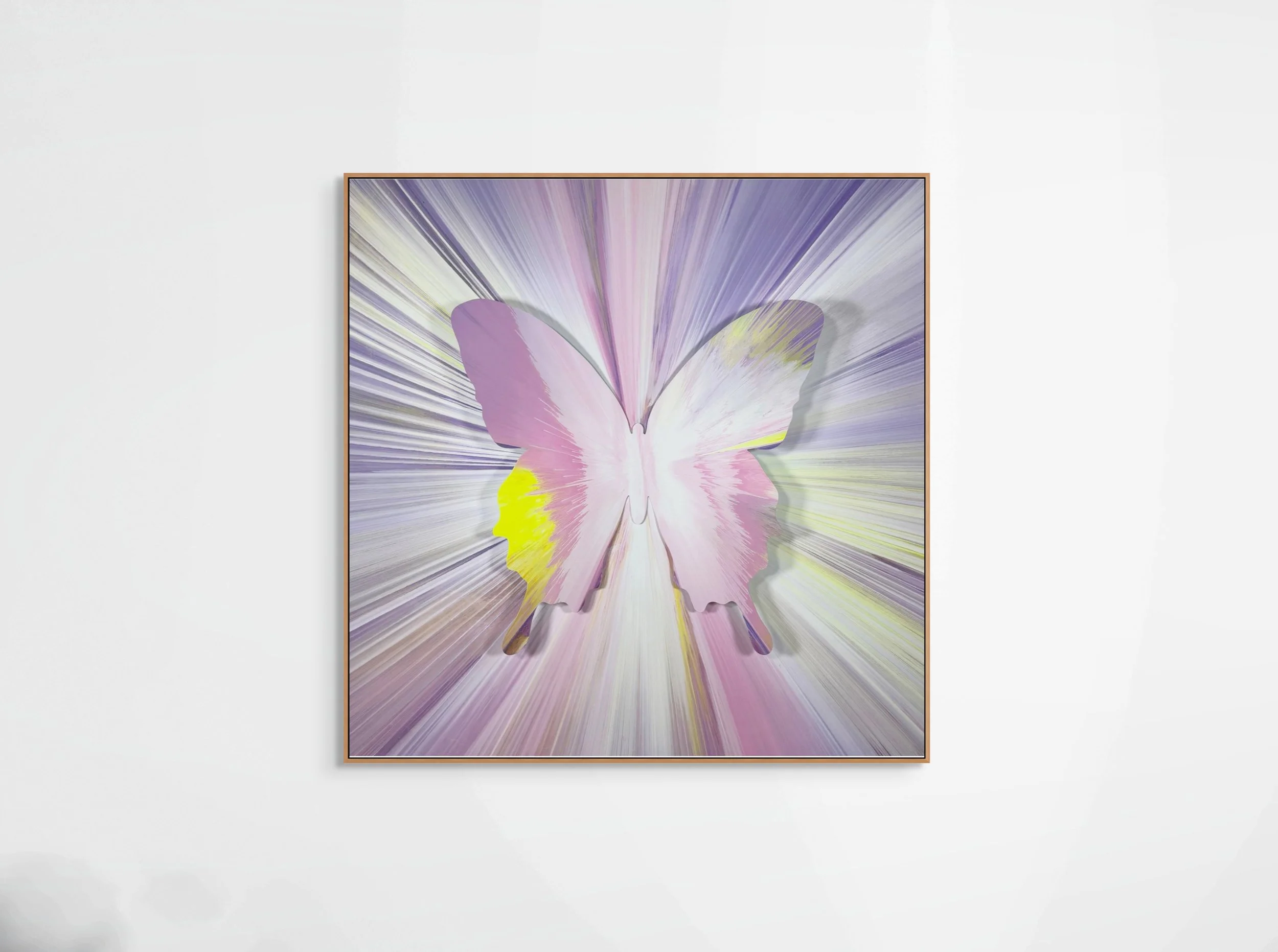 Fine art photograph of a spin painting with 3D butterflies by PunkMeTender
