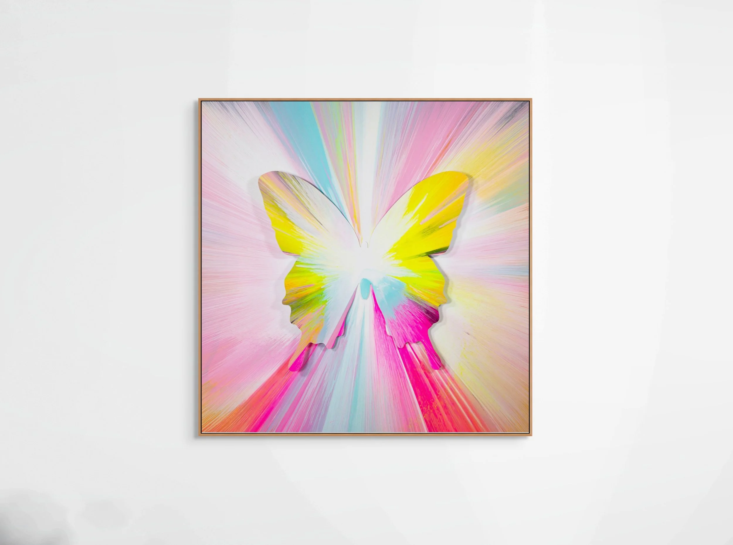 Fine art photograph of a spin painting with 3D butterflies by PunkMeTender
