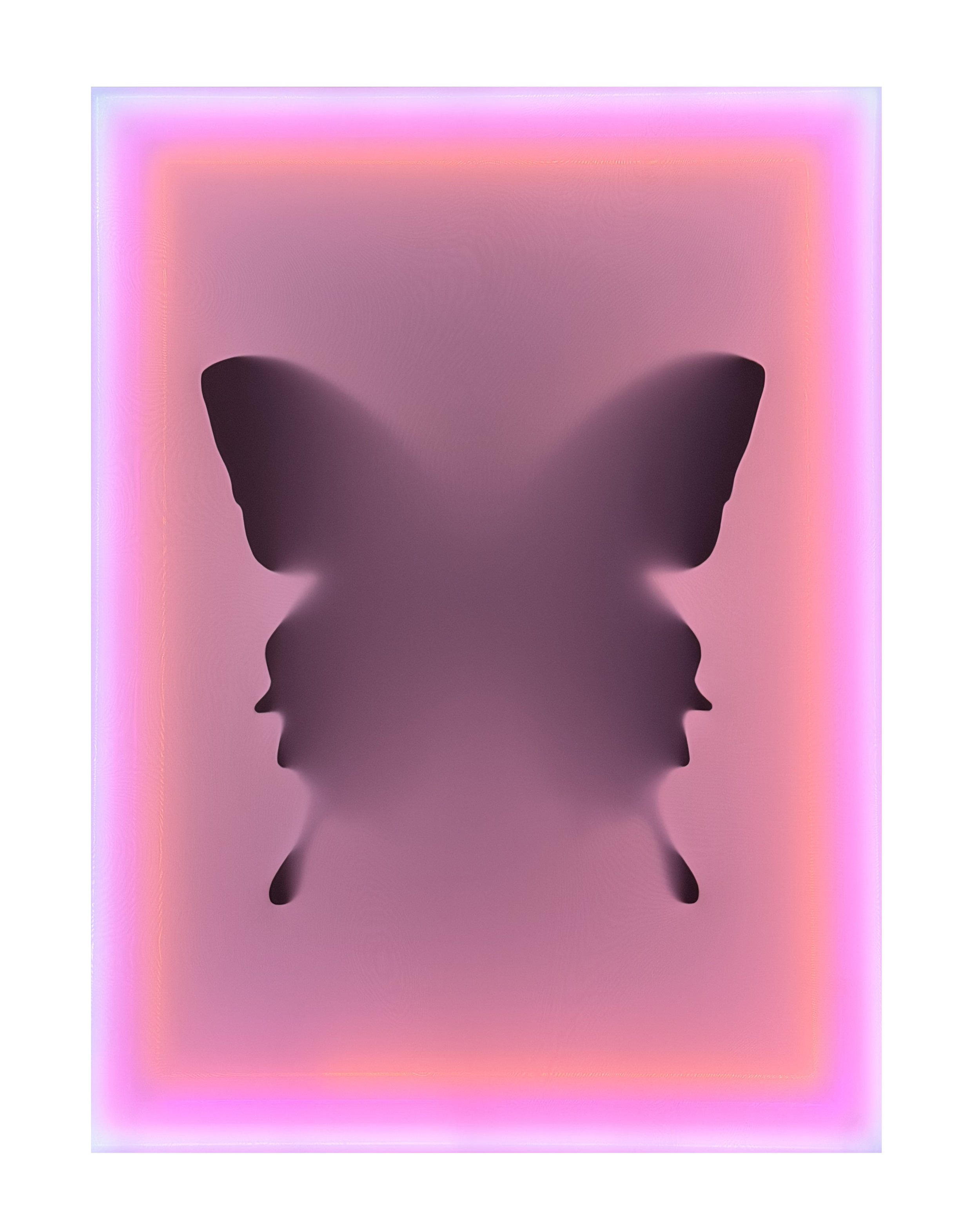 Illuminated LED fabric butterfly artwork by PunkMeTender