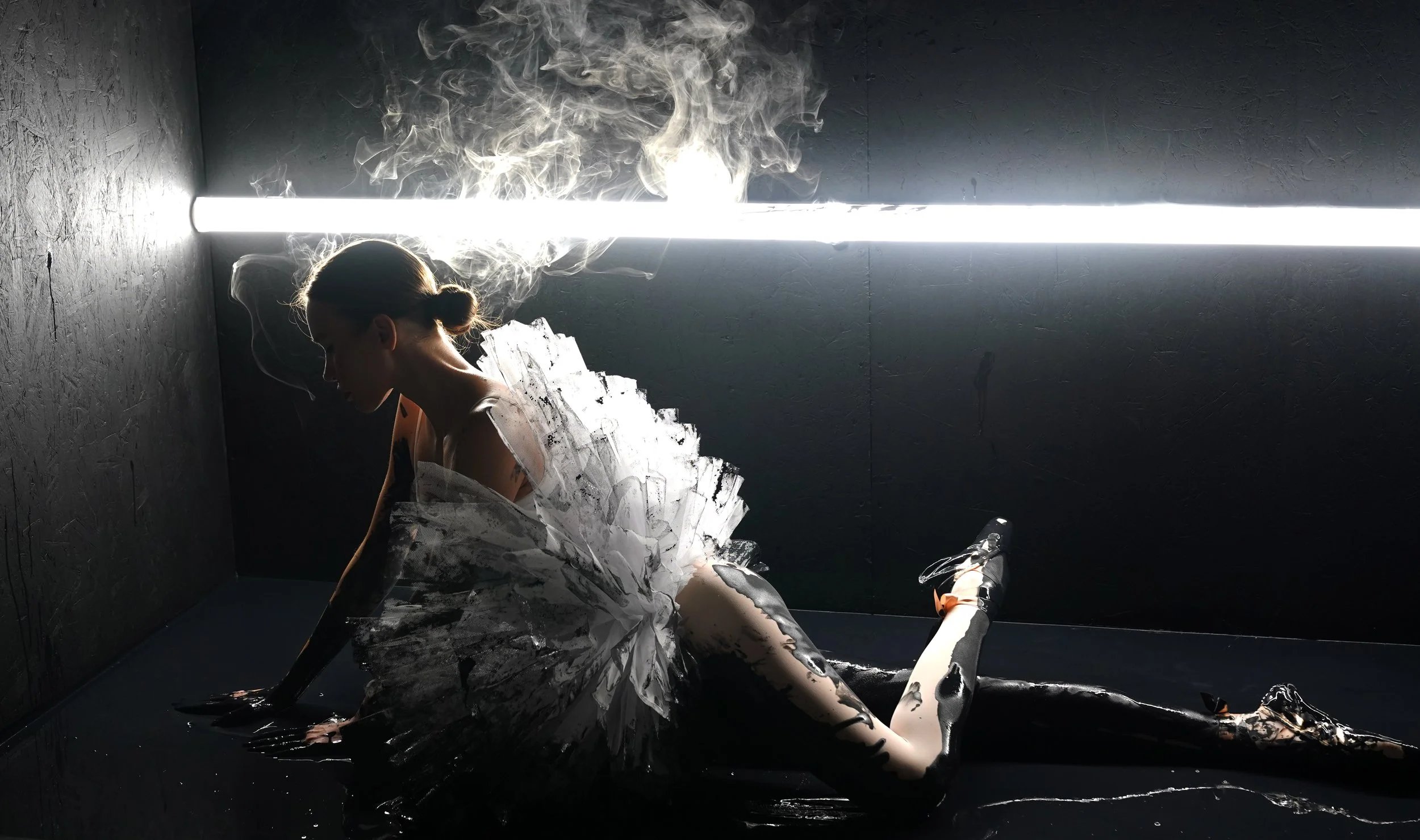 Video still from digital artwork featuring ballerina by PunkMeTender