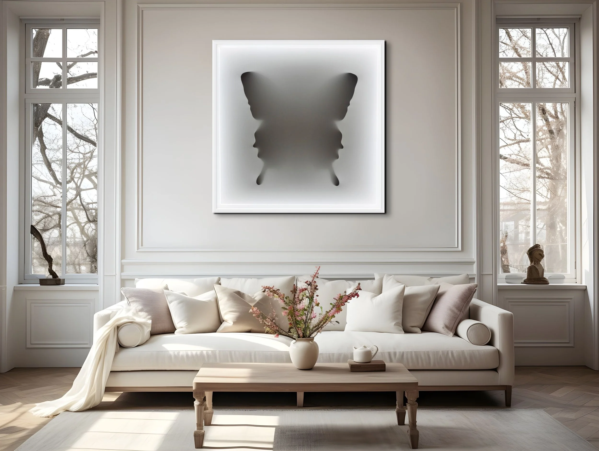 Illuminated LED fabric butterfly artwork by PunkMeTender