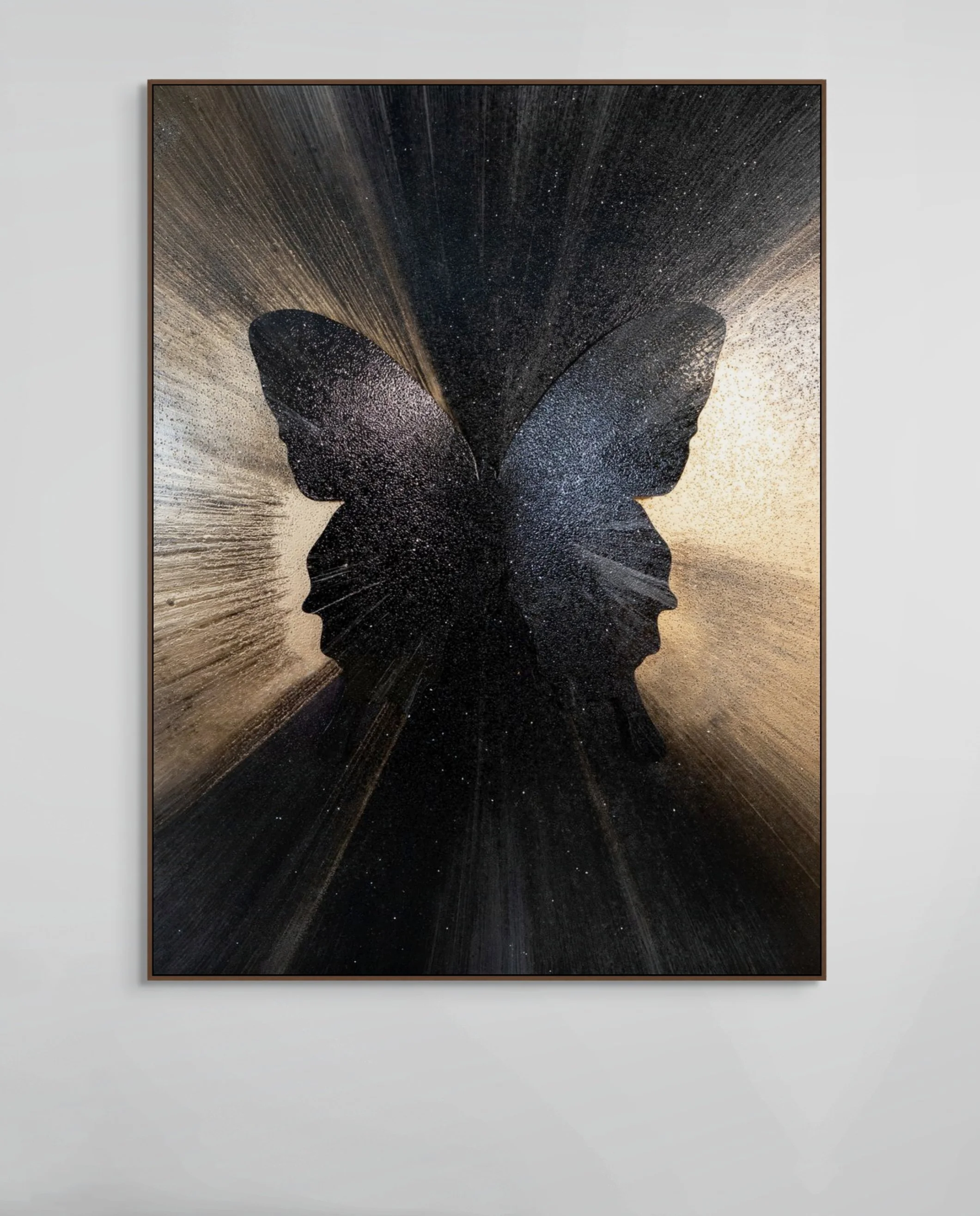 Fine art photograph of a spin painting with 3D butterflies by PunkMeTender