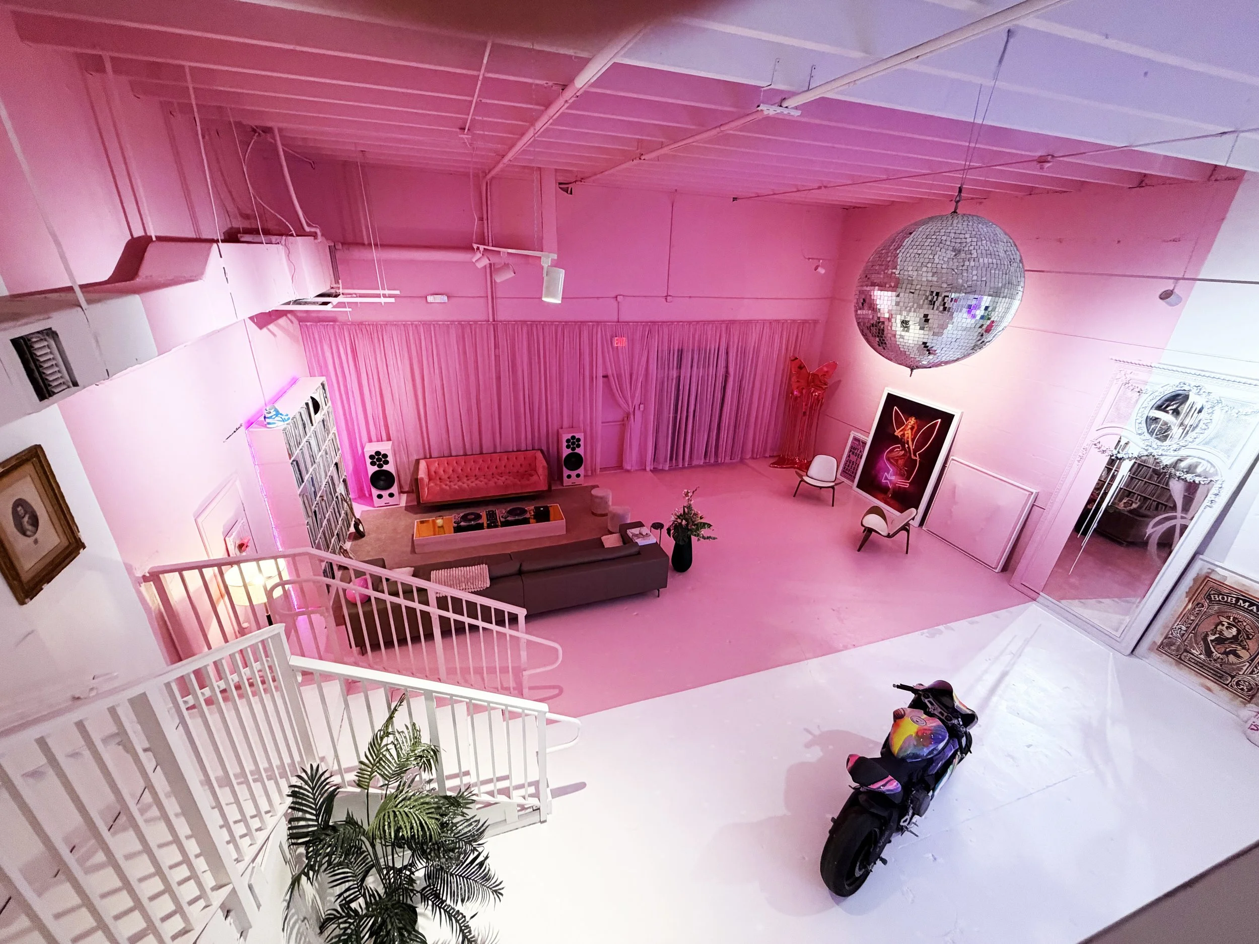 Interior view of the PunkMeTender art studio in Miami