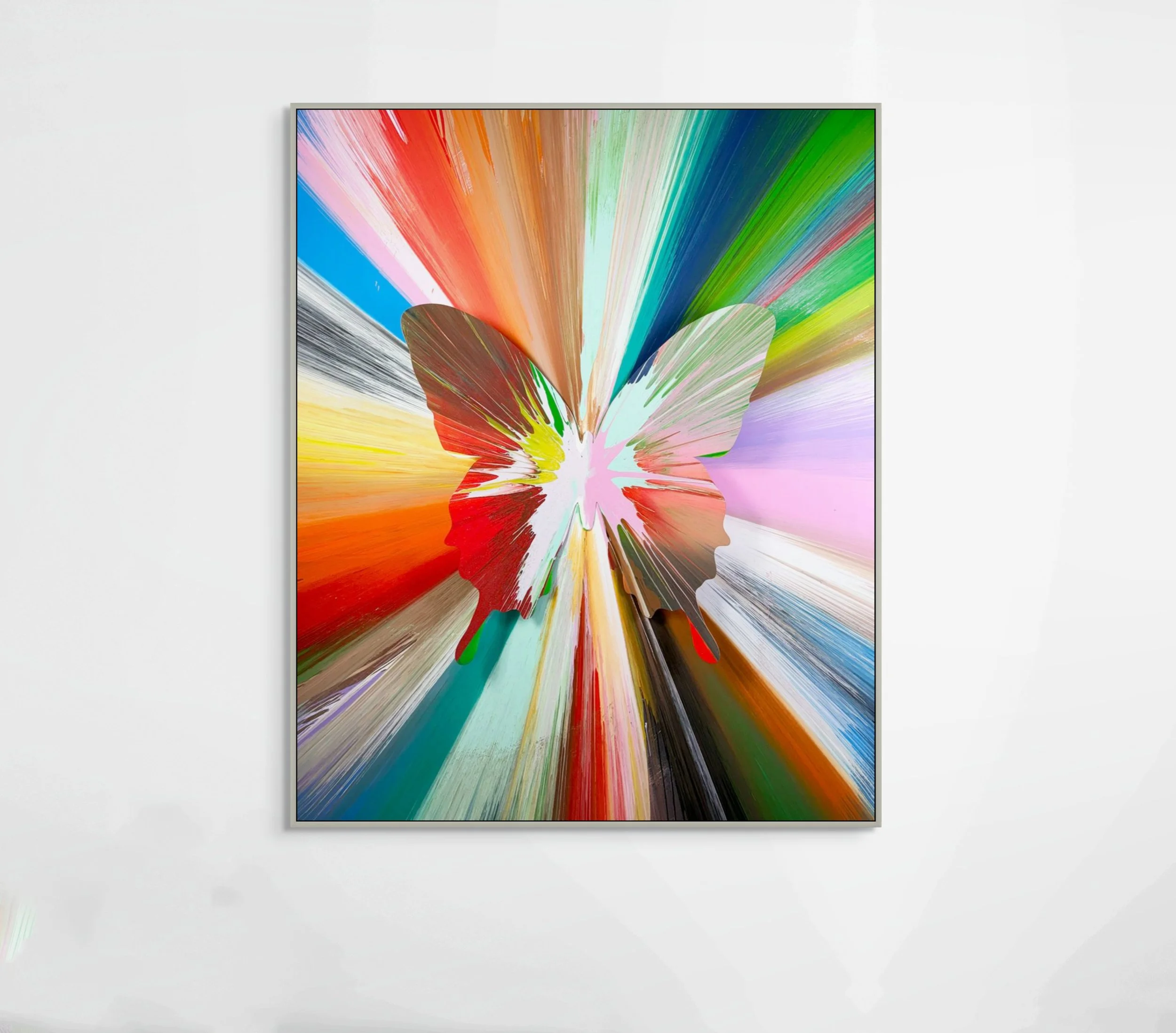 Fine art photograph of a spin painting with 3D butterflies by PunkMeTender
