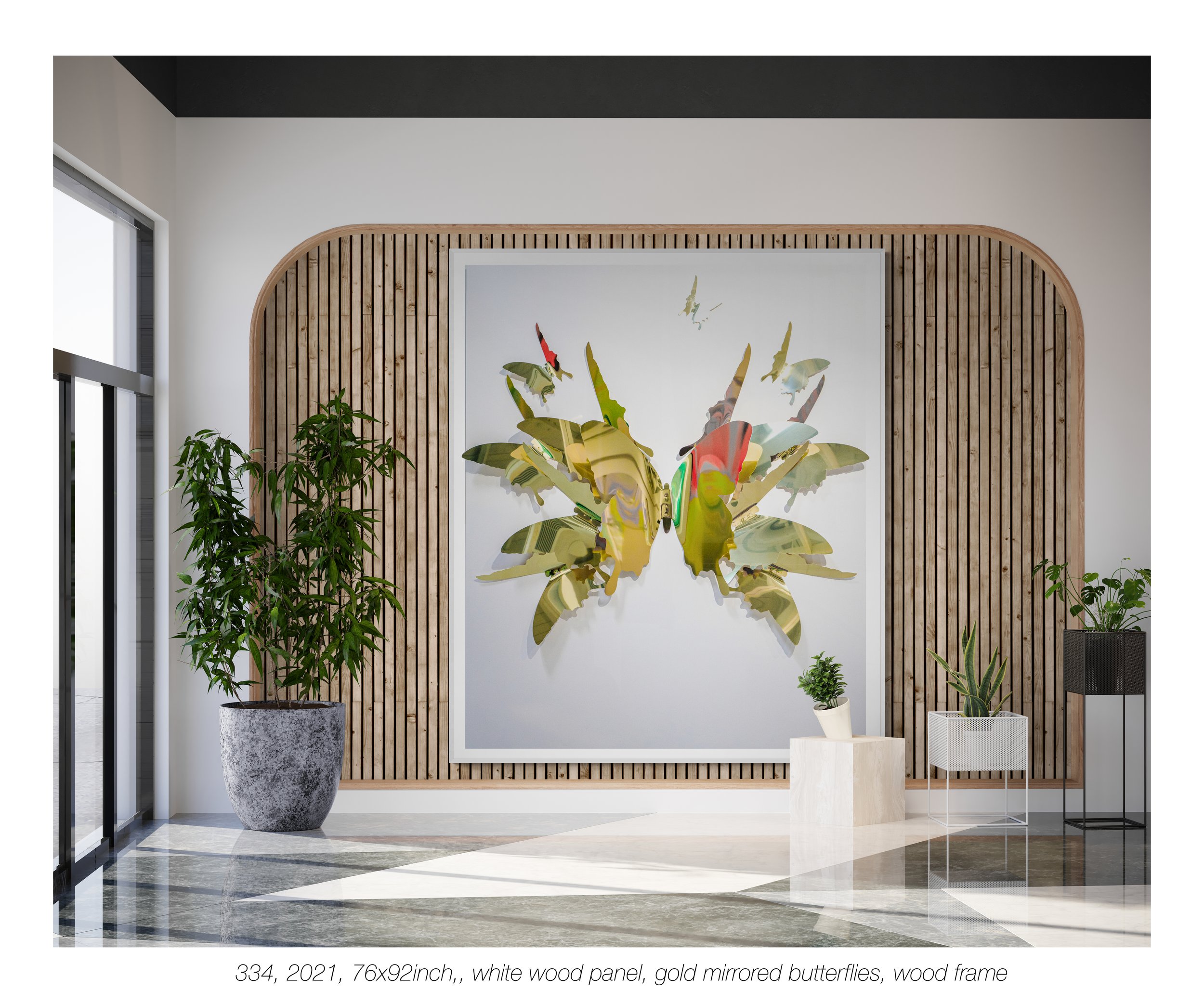 Fine art photography featuring 3D butterflies installation by PunkMeTender