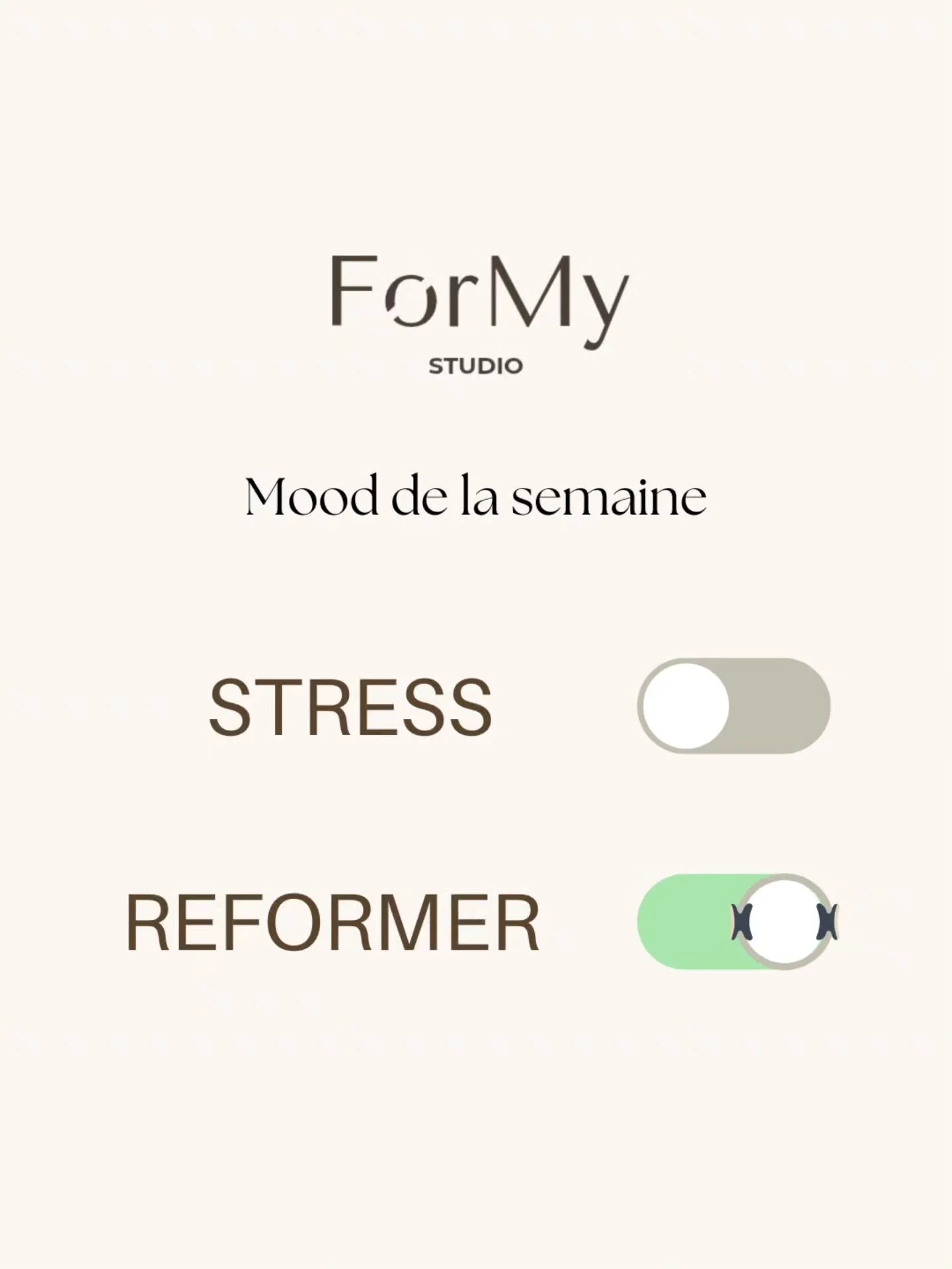 STRESS OFF ✨
Doux&hellip; mais tu sens que &ccedil;a travaille 🔥
Si tu veux :
✔ te sentir plus l&eacute;g&egrave;r/e
✔ mieux dormir
✔ te tenir mieux
✔ d&eacute;gonfler mentalement
📍Studio Priv&eacute; de Pilates Reformer &agrave; Moissy-Cramayel 77