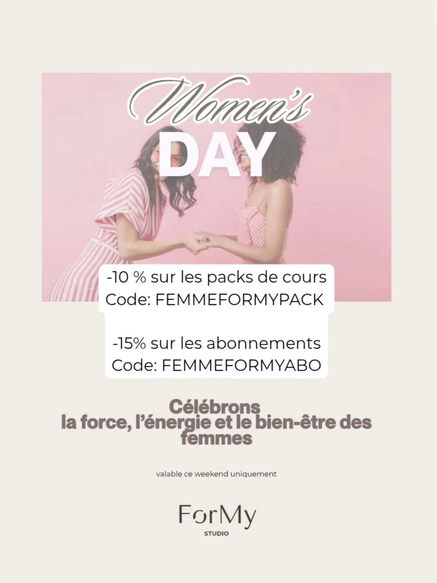 Demain a lieu la Journ&eacute;e internationale des droits des femmes ✨

Au studio, nous avions envie de profiter de ce week-end pour c&eacute;l&eacute;brer la force, l&rsquo;&eacute;nergie et le bien-&ecirc;tre des femmes 🩷

Le Reformer est souvent 