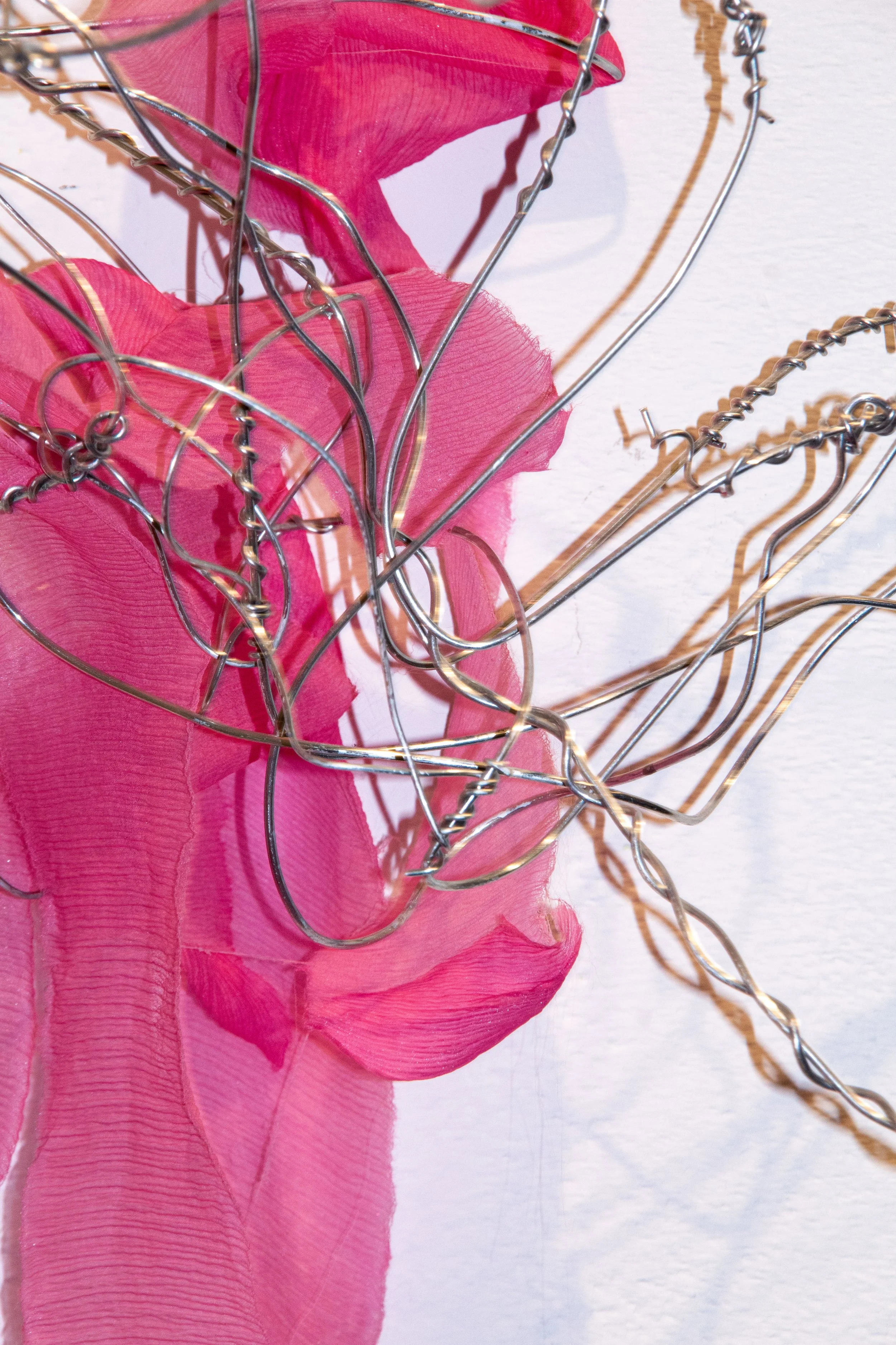 "If I Could Crush My Body It’d Probably Look Like This," Stiffened Fabric on Metal Armature