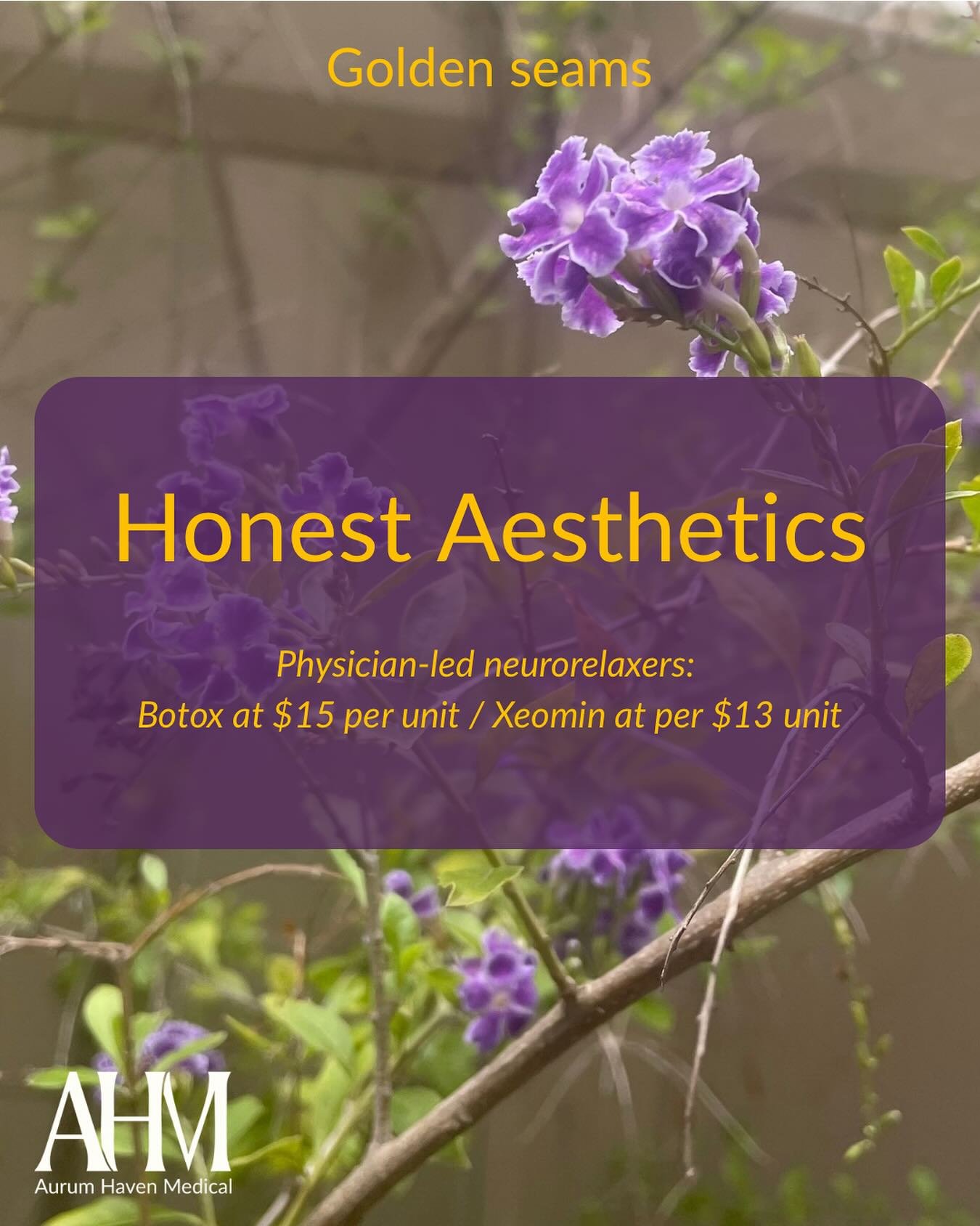 You&rsquo;re here because you want subtle, safe, and thoughtful care as you explore neurotoxin/neurorelaxers. 🌸

At Aurum Haven Medical:
✔️ Botox administered by a physician / qualified provider under supervision
✔️ Base rate: $15 per unit for Botox