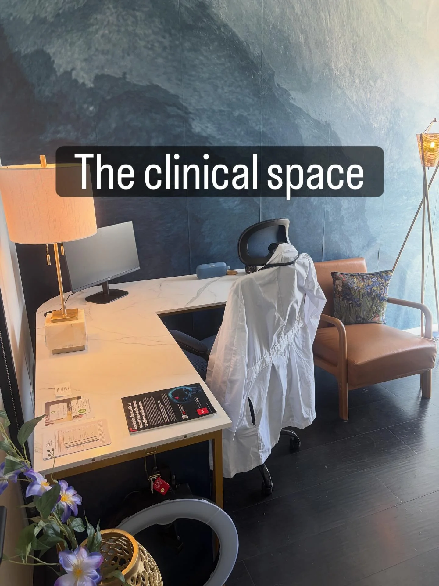 Here are some more pics of the clinical space.

There is definitely intention in building a practice that accommodates possible medical trauma. I myself needed a space that felt less &ldquo;clinical&rdquo; but maintained the seriousness of gender-aff