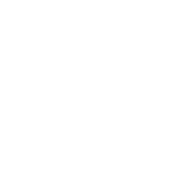 A black and white graphic of a paintbrush with paint bristles.