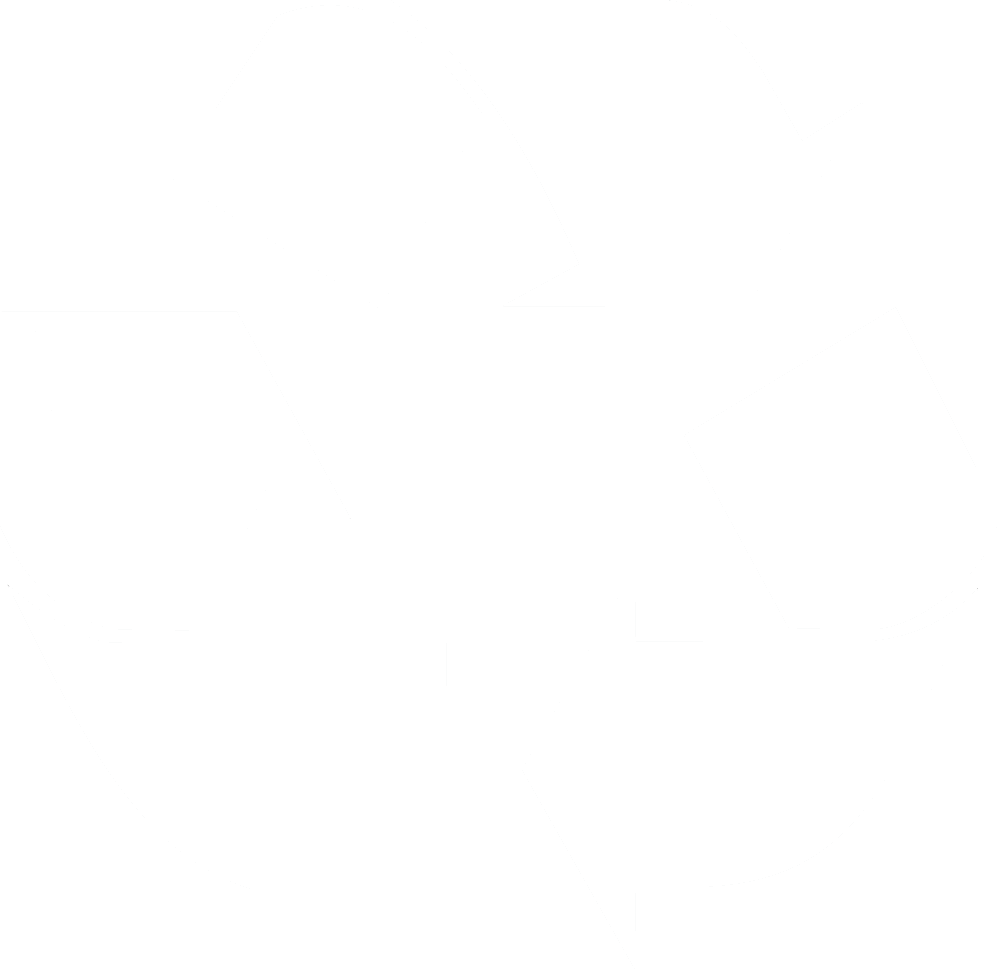Black and white recycling symbol with three arrows forming a triangle.