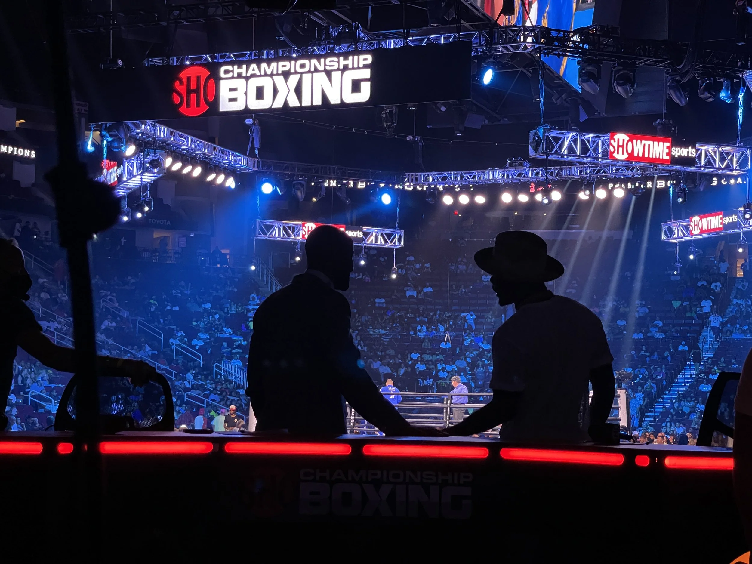 Showtime Championship Boxing - On the Announcers Stage