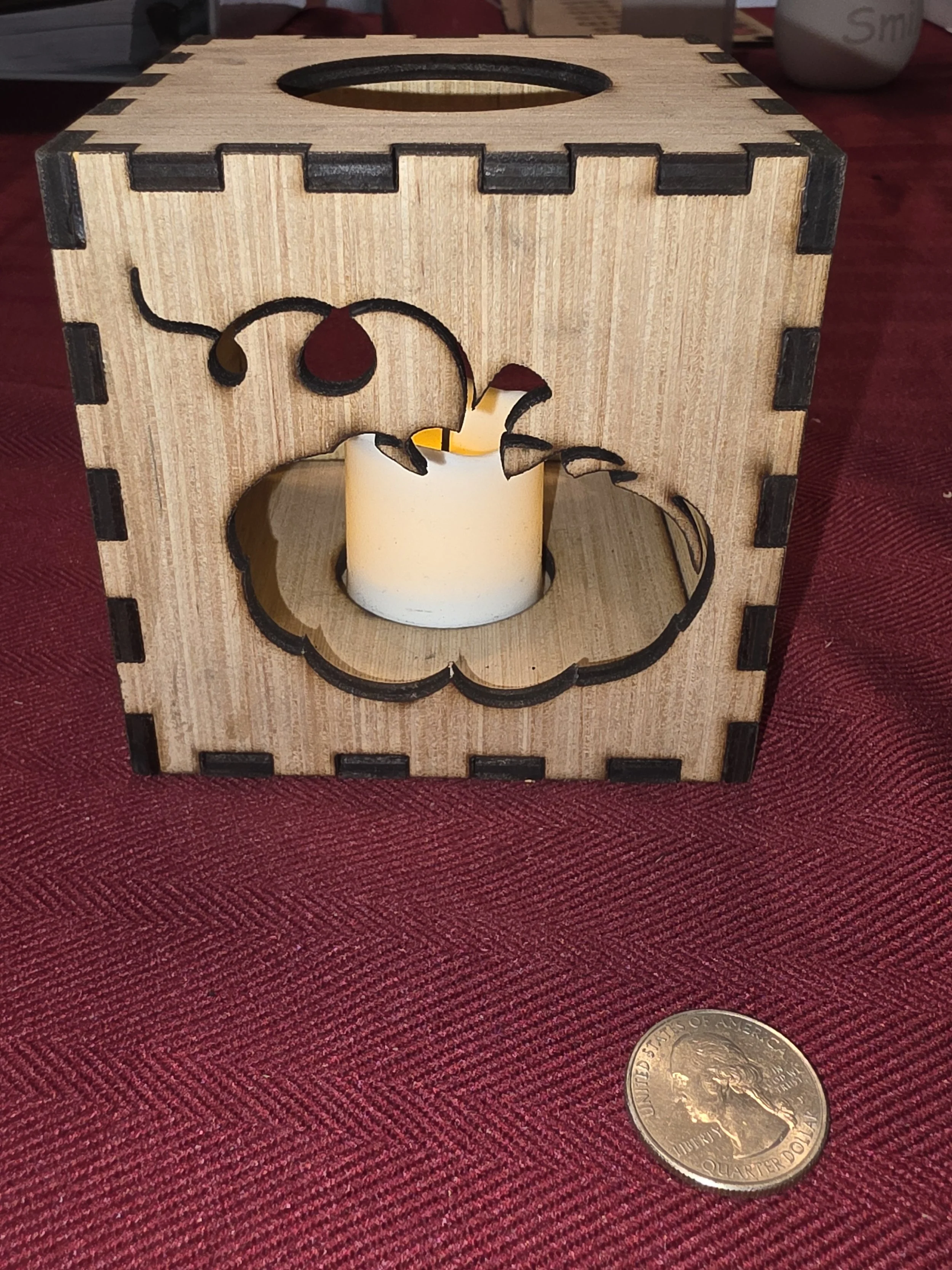 Seasonal laser-cut Tea light boxes