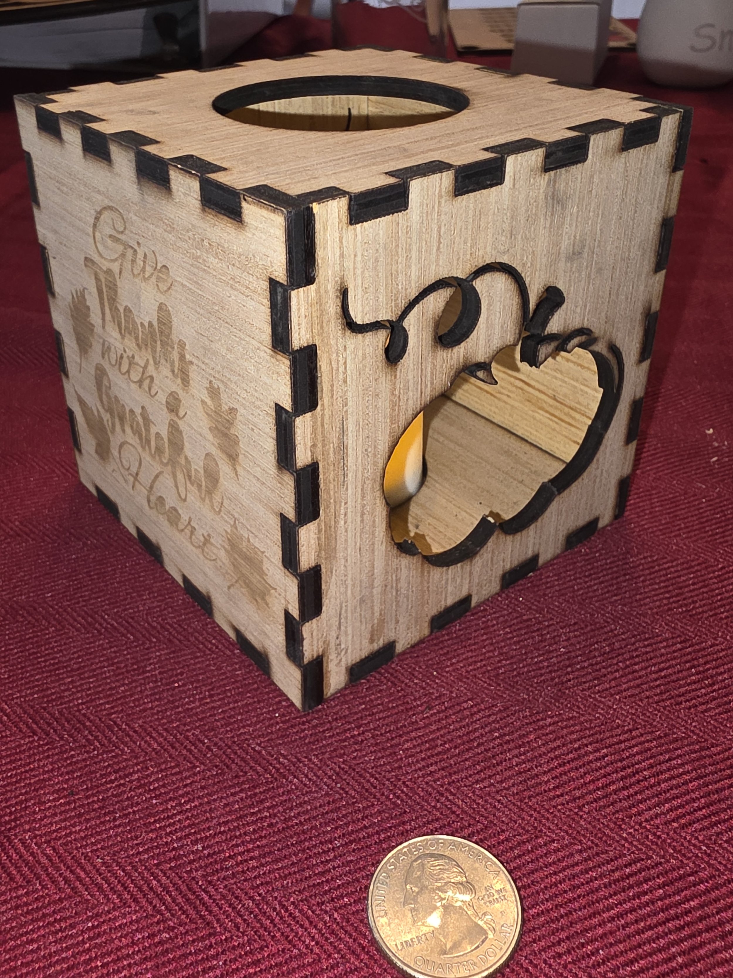 Seasonal laser-cut Tea light boxes