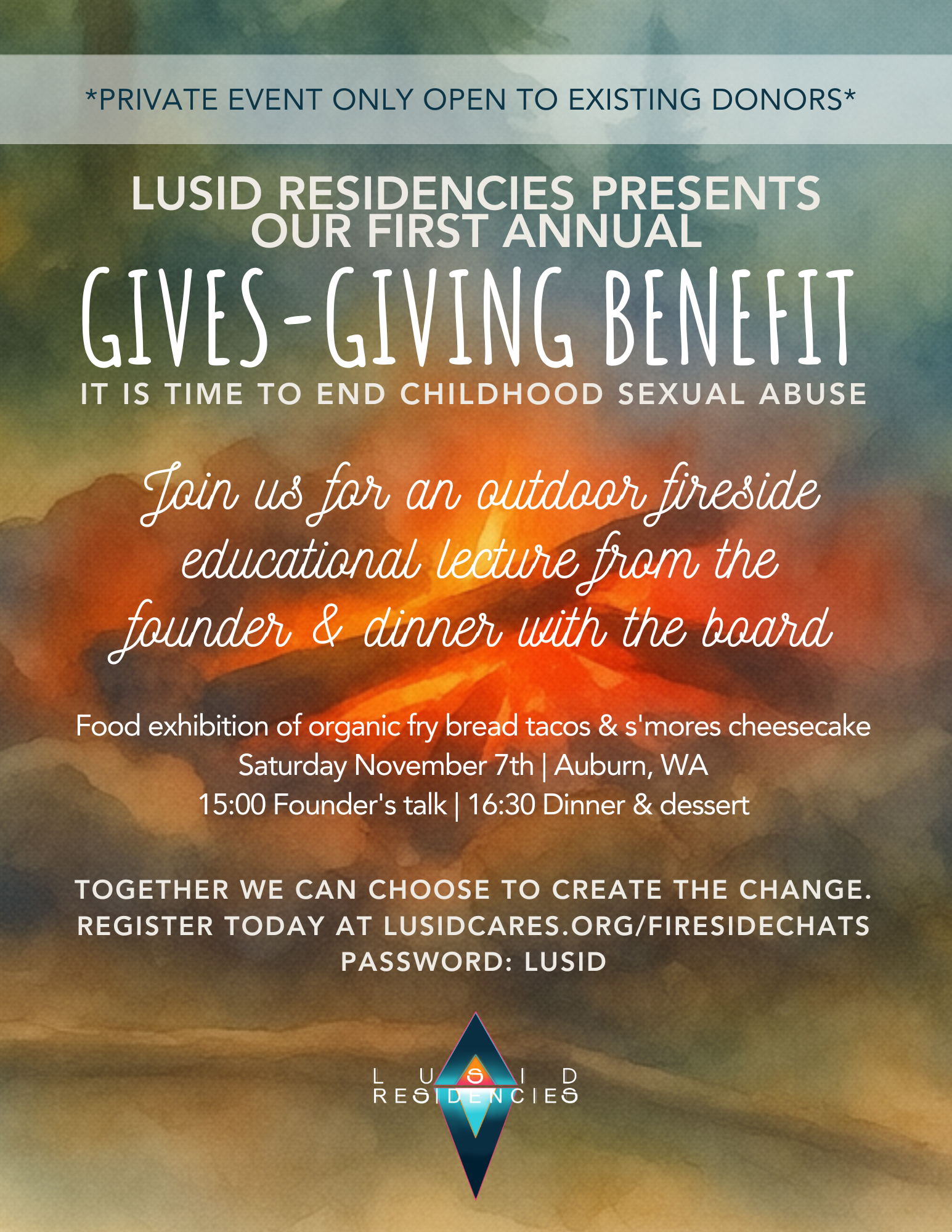 Flyer for the gives giving benefit in auburn wa nov 7th