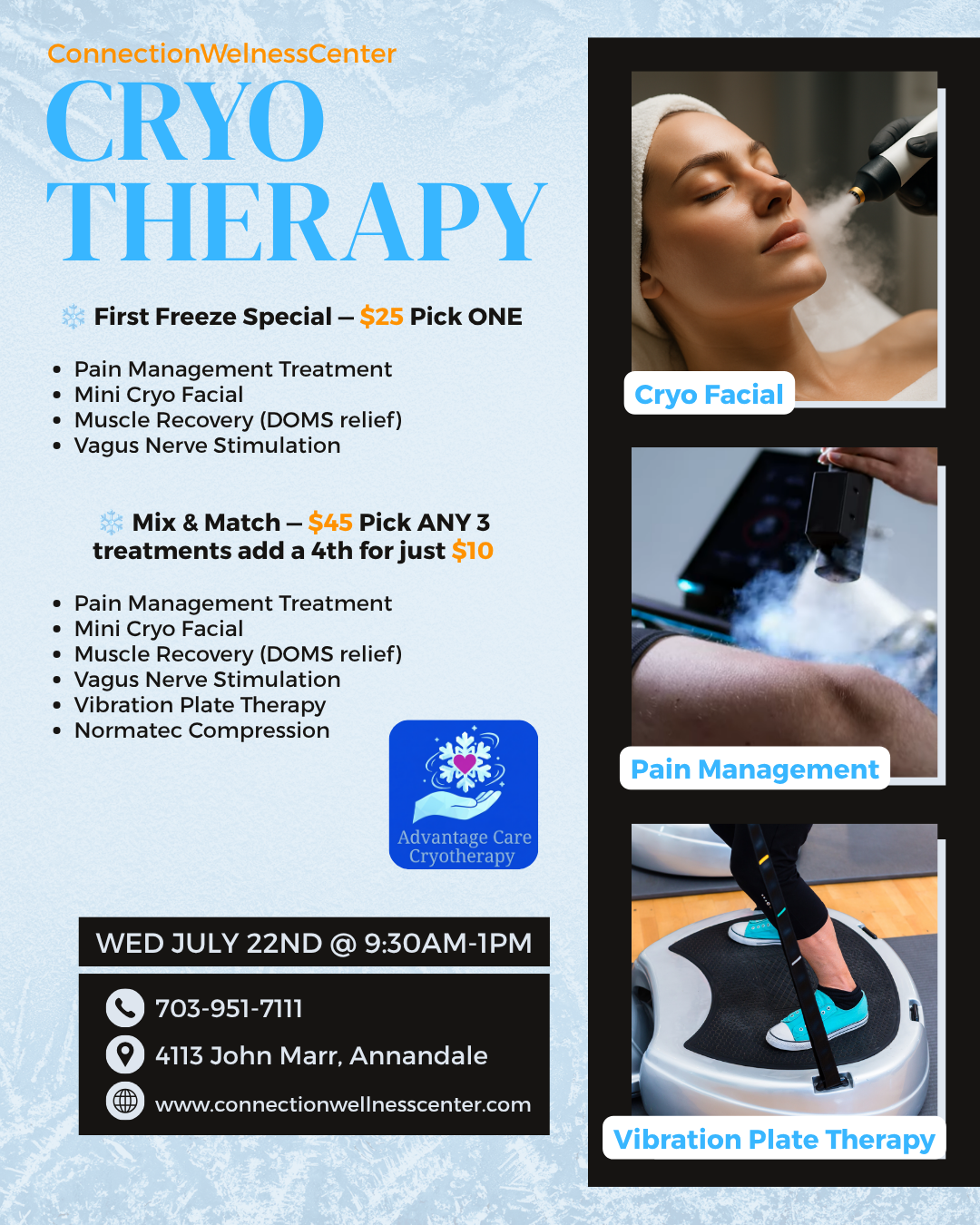 Cryotherapy wellness