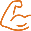 Young man smiling with arms crossed in front of a wall with a colorful logo and the words 'Connection Center'