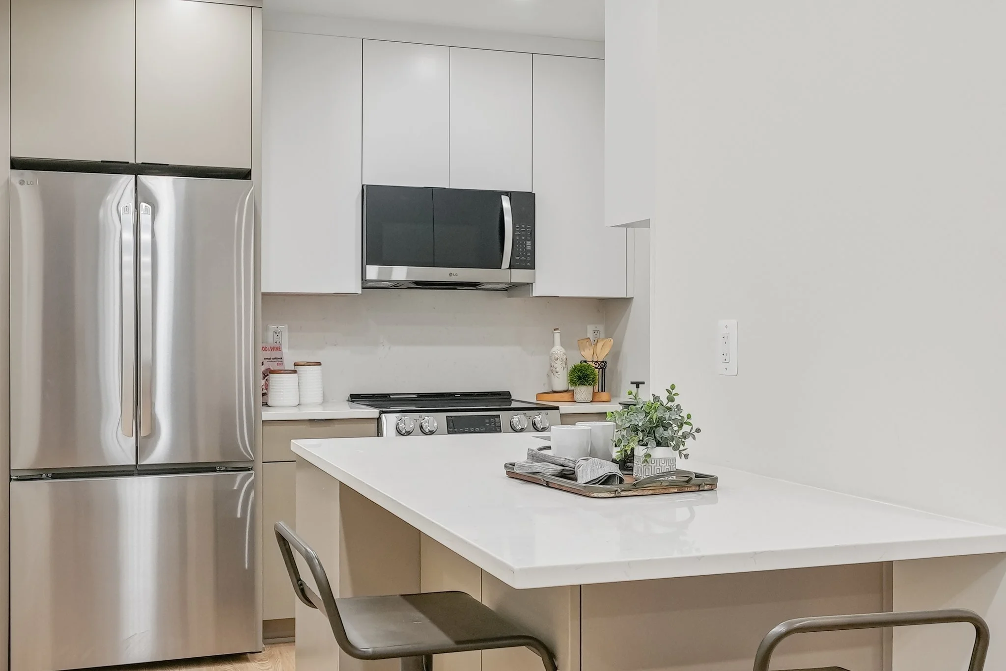 Contemporary Kitchen with Bar