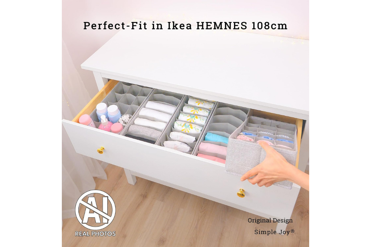 Schubladen-Organizer für Babykleidung passend für IKEA Hemnes Kommode