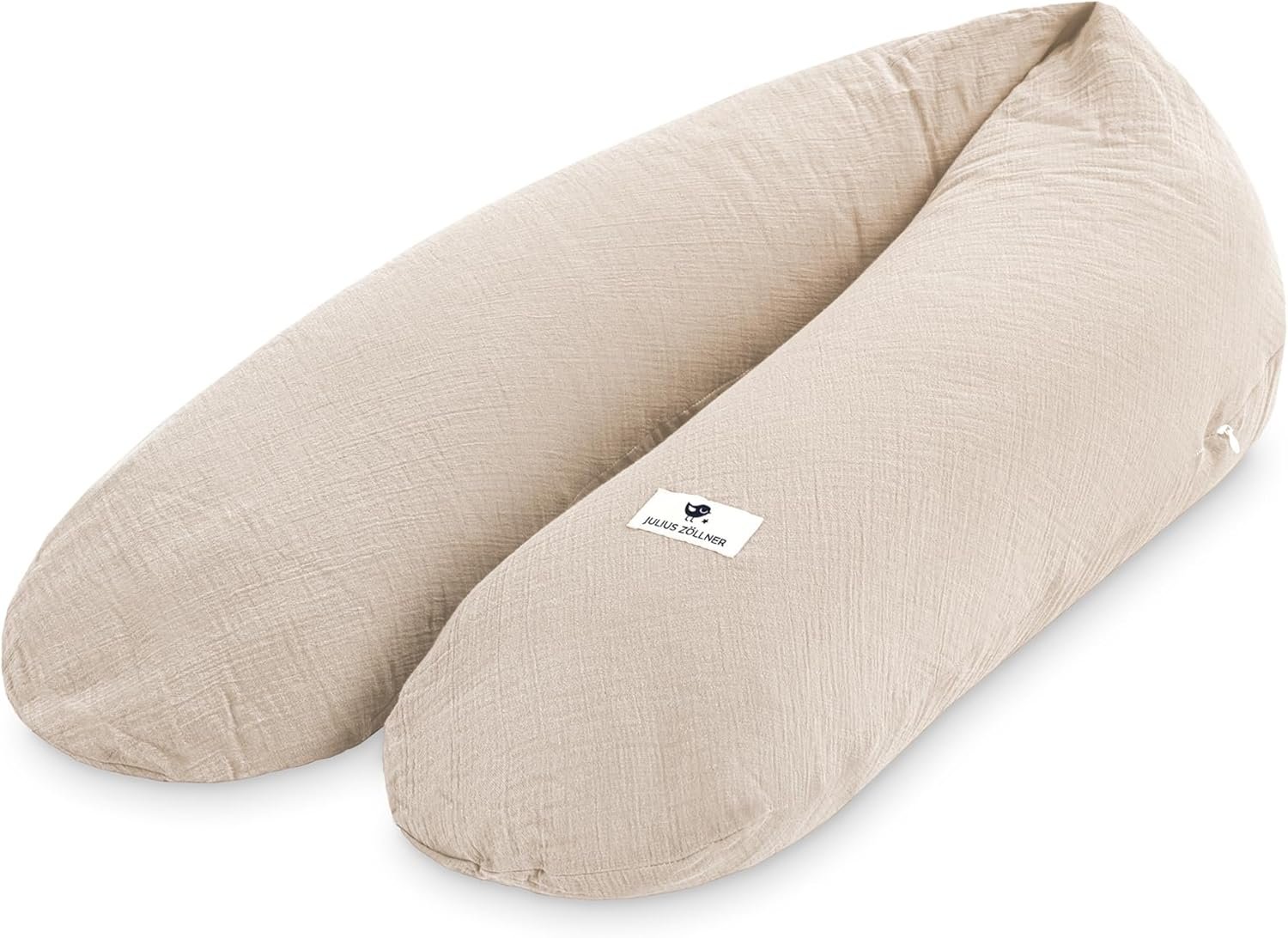 Stillkissen mit Musselin-Bezug für Schwangerschaft und Stillzeit – in Deutschland hergestellt