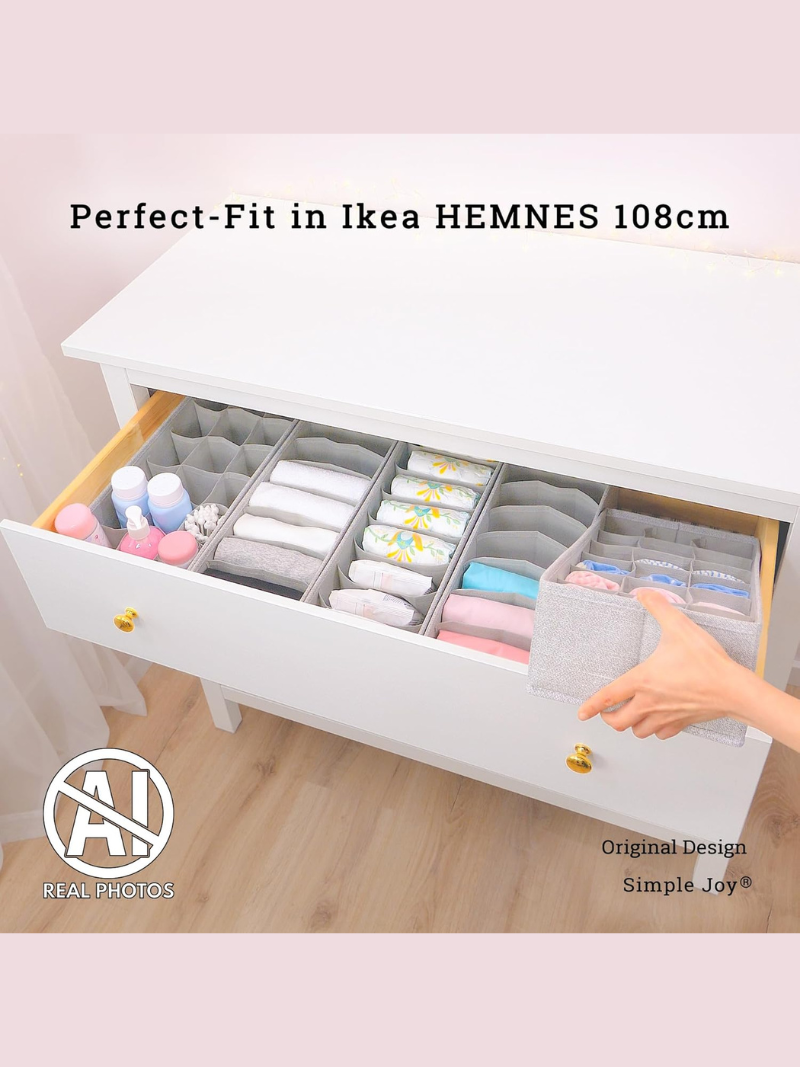 Schubladen-Organizer für Babykleidung passend für IKEA Hemnes Kommode