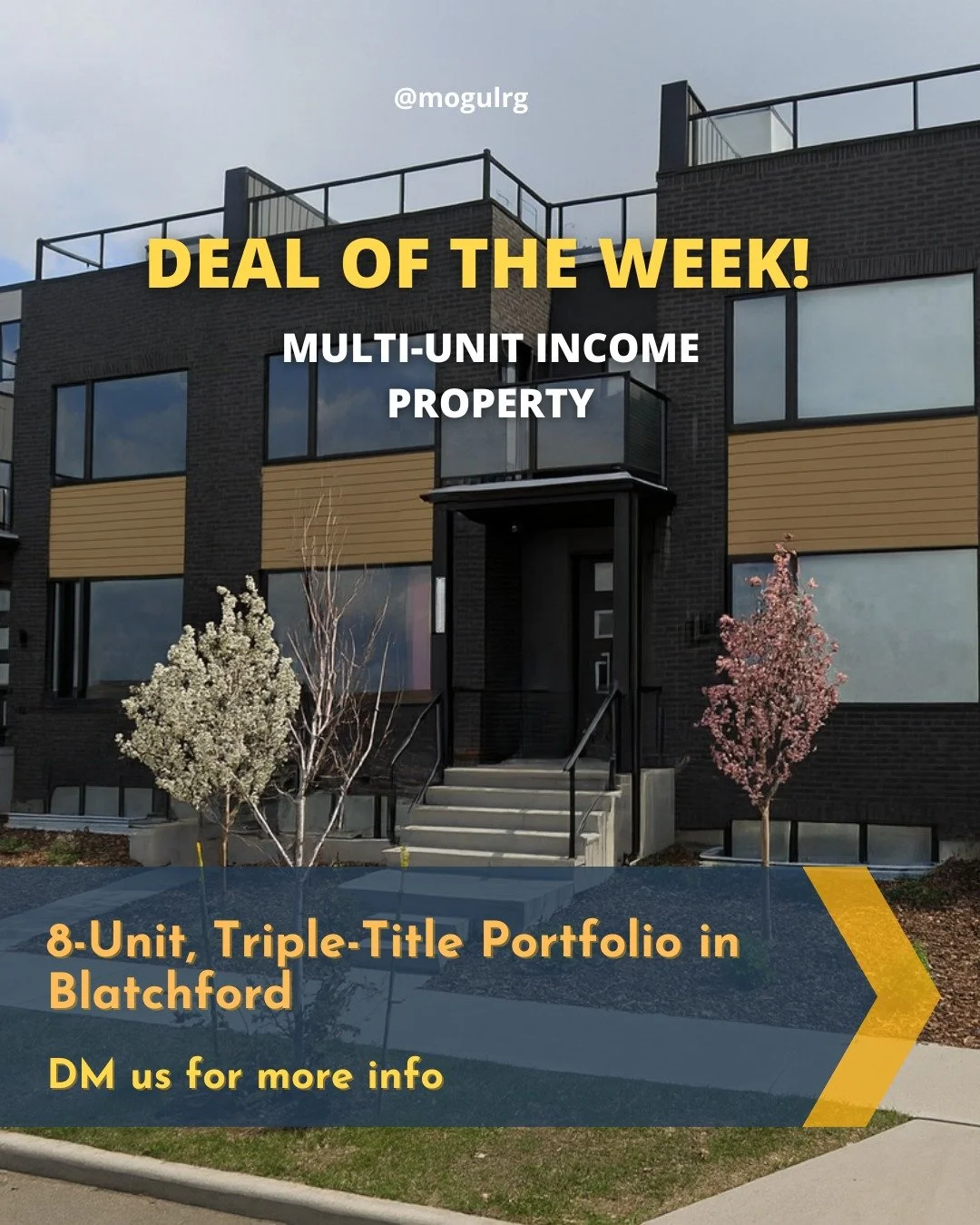 Deal of the Week | Modern Multi-Unit Opportunity

📍8069-8071-8073 Cedric Mah BLVD

$2,599,900

Built in 2024, this modern townhome portfolio in Blatchford offers multiple rental units across three separate titles. The mix of main homes, legal baseme