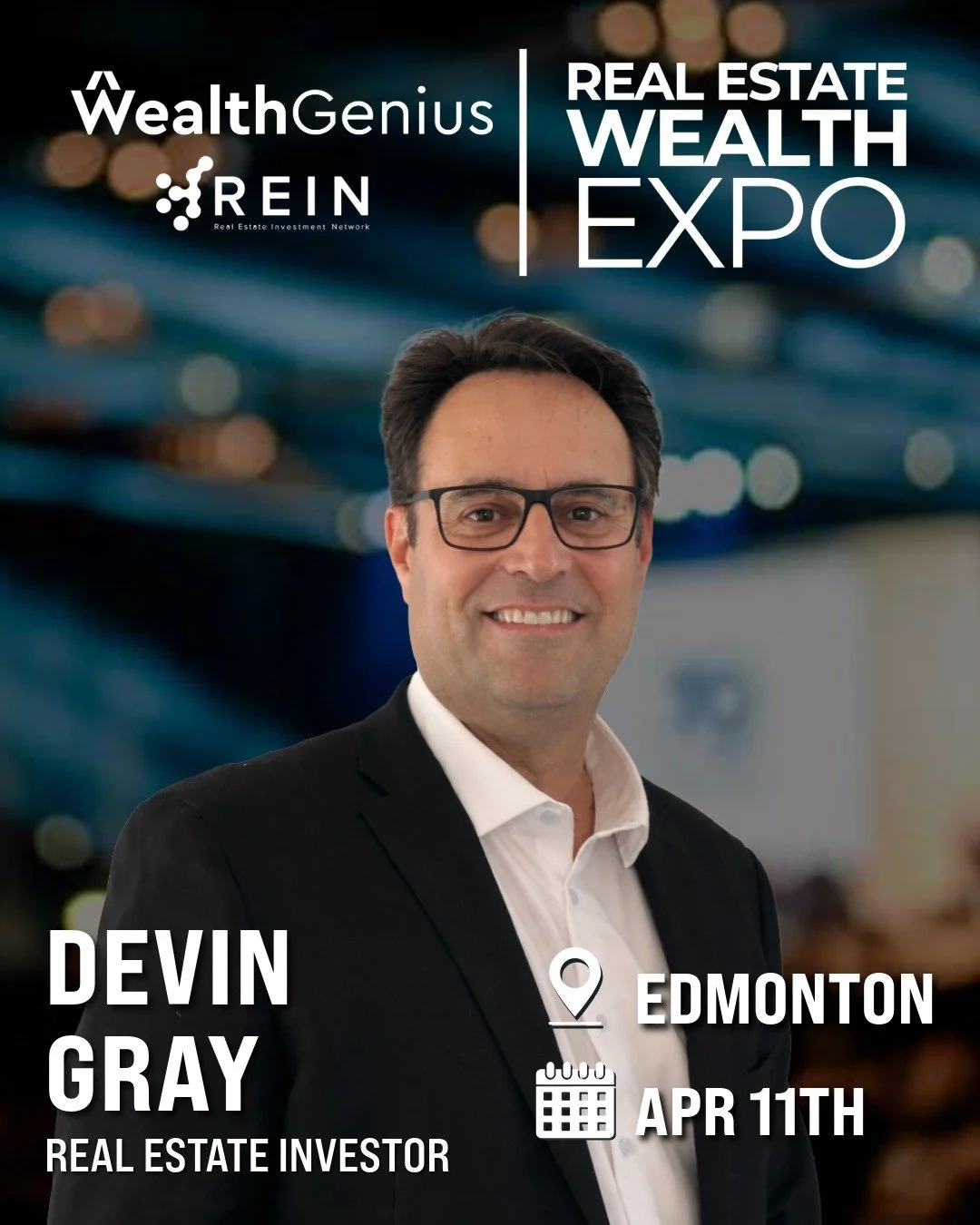 See You in Edmonton!

Devin Gray will be at the Real Estate Wealth EXPO on April 11th. This is a great chance to pick up new insights and connect with the local community.

Don't pay full price&mdash;use our codes to join the action:

🎟️ FREE Admiss