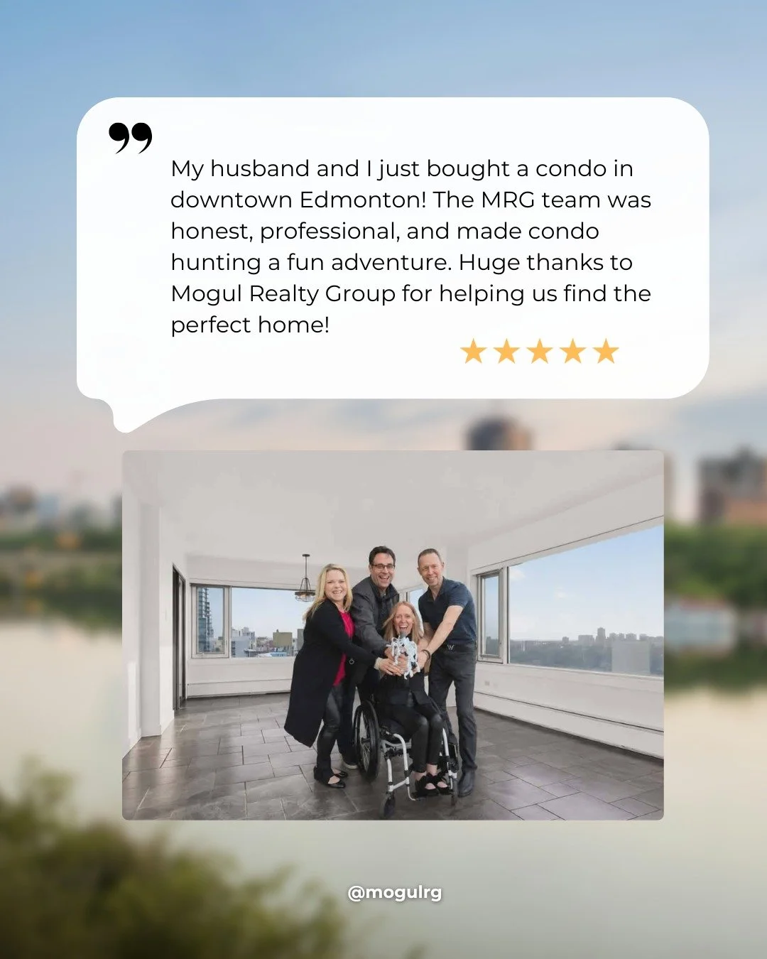 Who says house hunting can&rsquo;t be a date night?

When our clients started looking for a condo in downtown Edmonton, Devin and Tracie turned the entire search into a series of fun mini-dates and adventures.

That&rsquo;s the kind of energy this dy