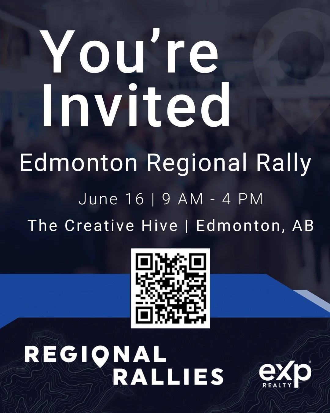The eXp Regional Rally is coming to Edmonton. ⚡

Looking to sharpen your strategy and connect with local pros? This upcoming conference is packed with actionable insights to help you grow your business.

📅 June 16 | 9:00am - 4:00pm

📍 The Creative 