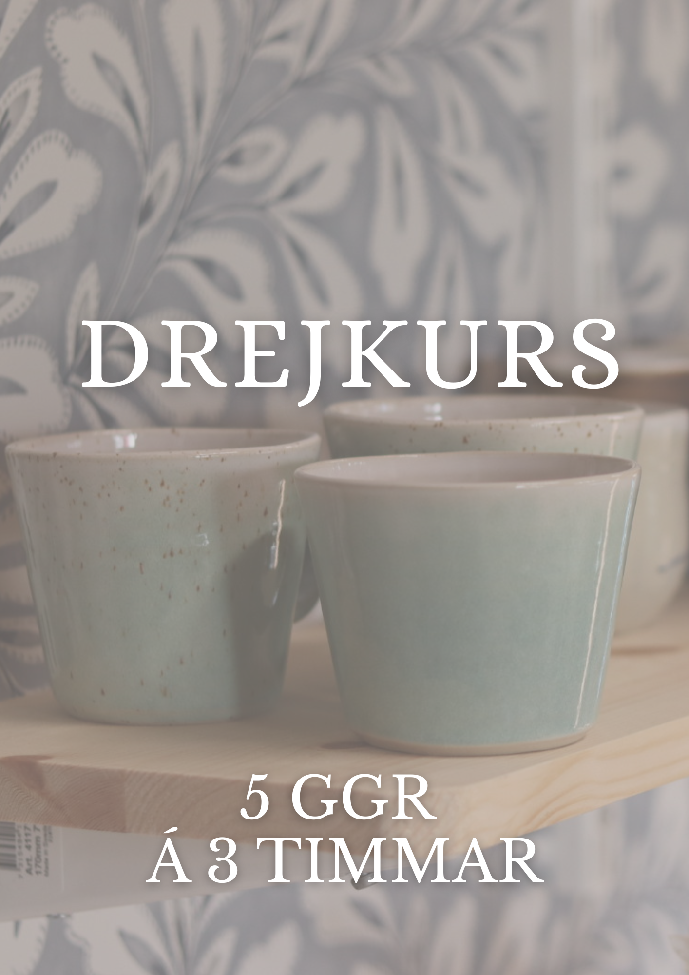 Drejkurs onsdagar start 13/01/27 kl. 18:00-21:00
