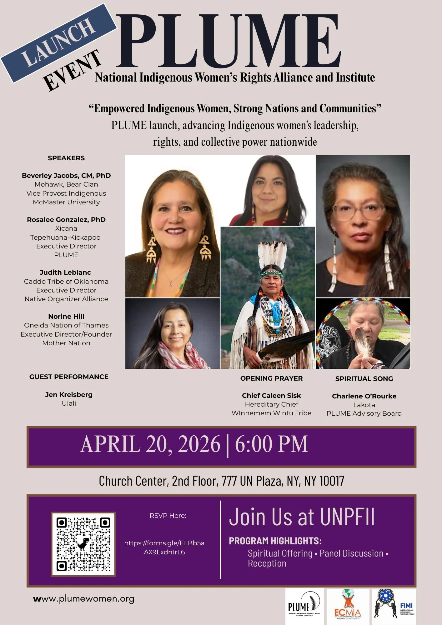 PLUME Launch during the UNPFII