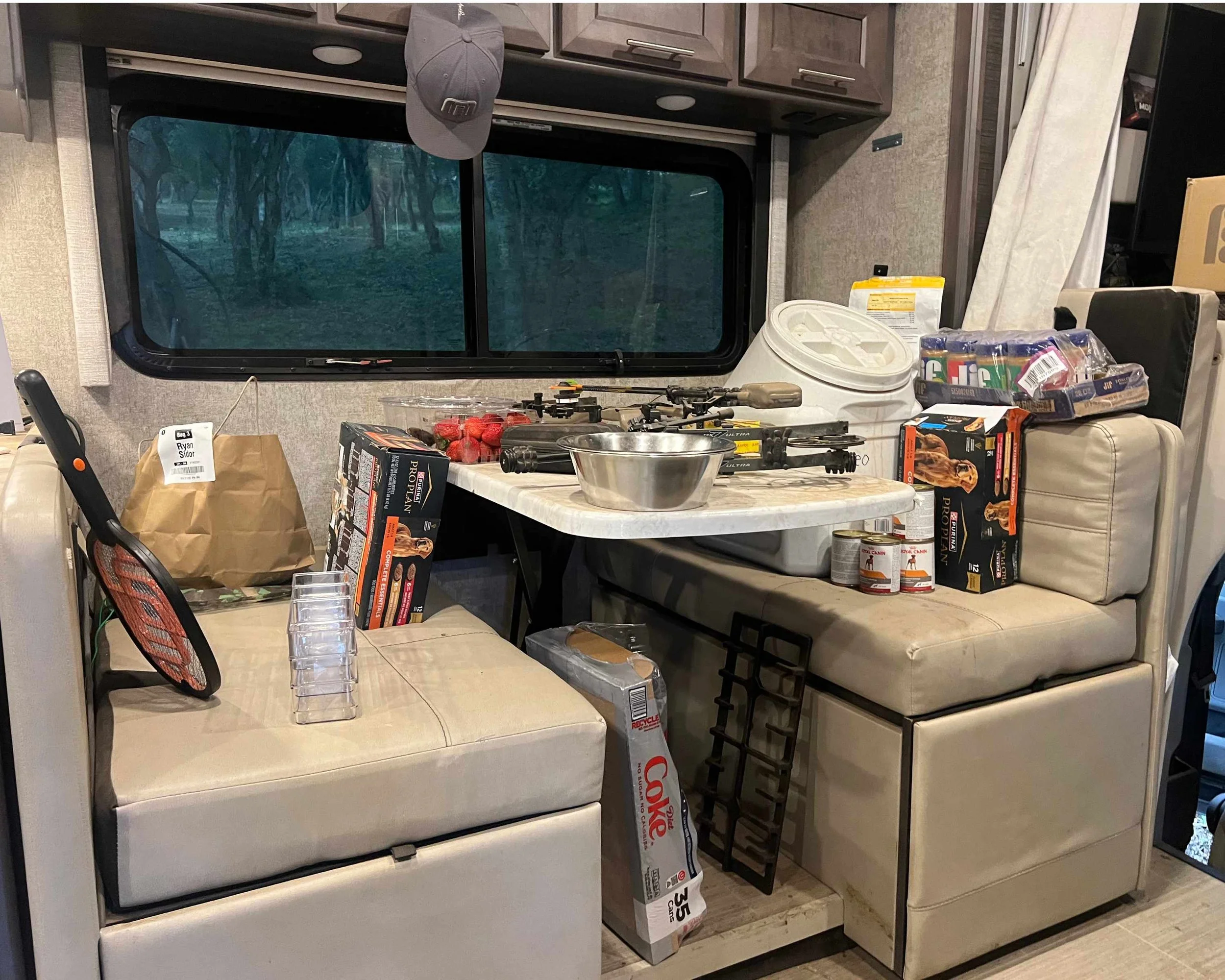 RV Dining Area Before