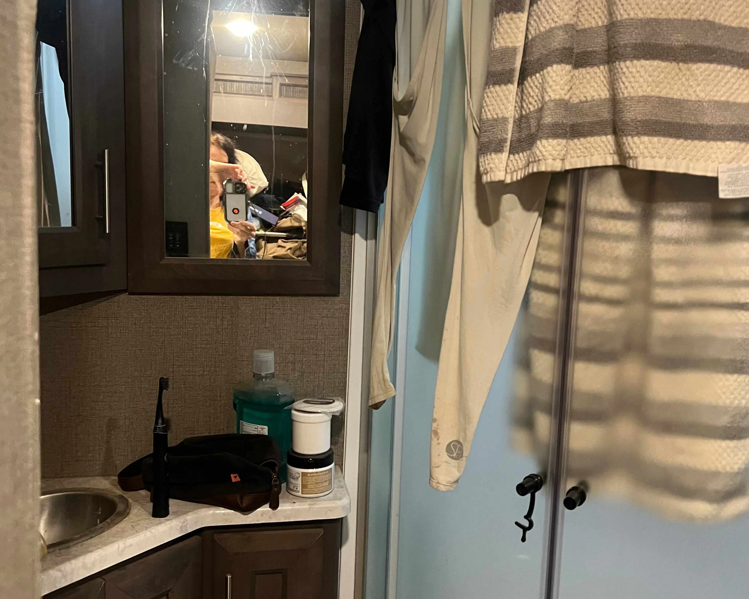 RV Bathroom Before